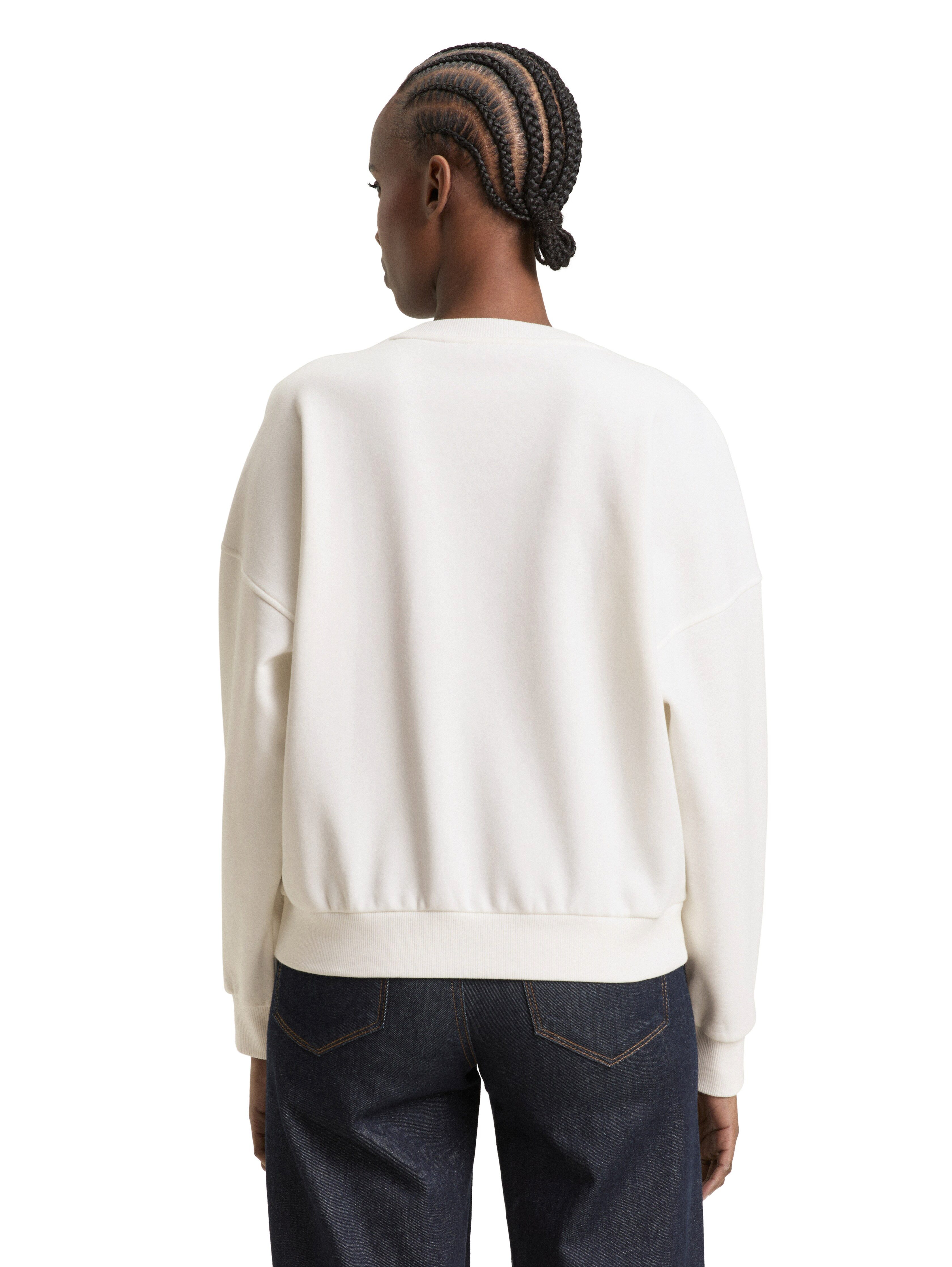 TOM TAILOR Denim Sweatshirt Rundhals, bequeme Passform, bedruckt