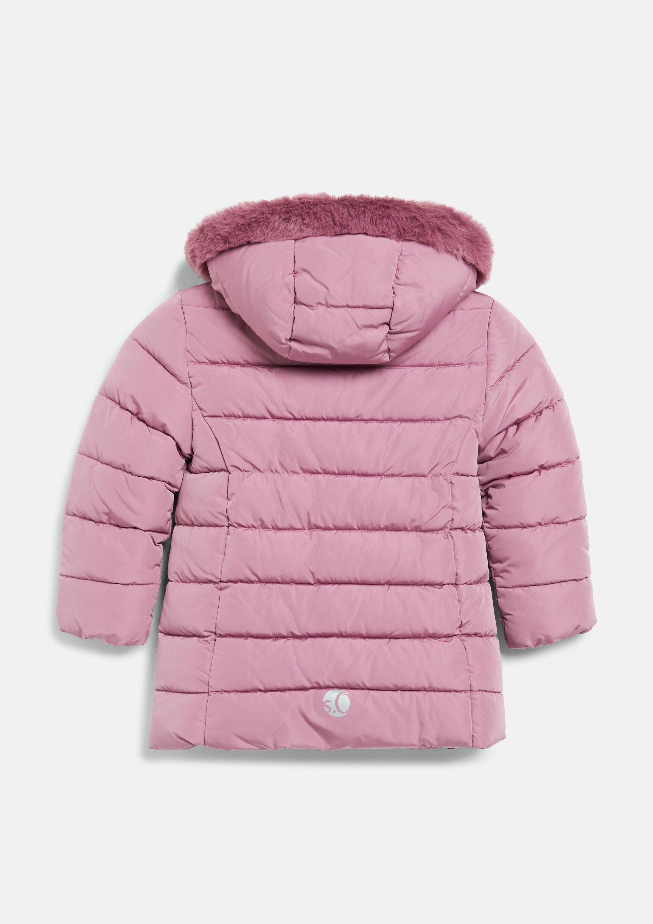 s.Oliver Winterjacke Outdoor-Mantel Wetterfester Wintermantel mit Plüsch-Detail – Bild 2 von 5