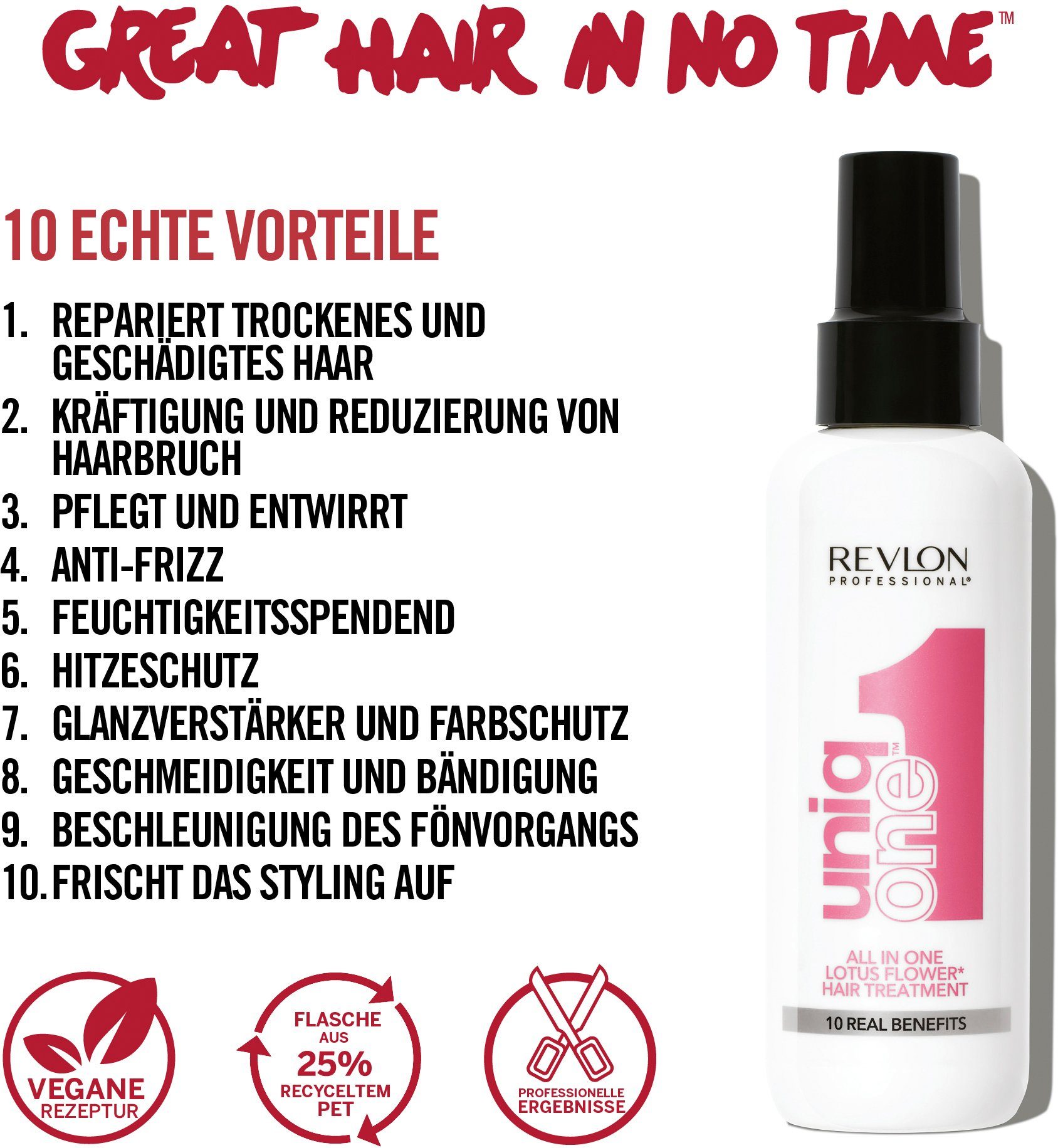 REVLON PROFESSIONAL Leave-in Pflege Uniqone 150ml One Lotus All Treatment Hair In