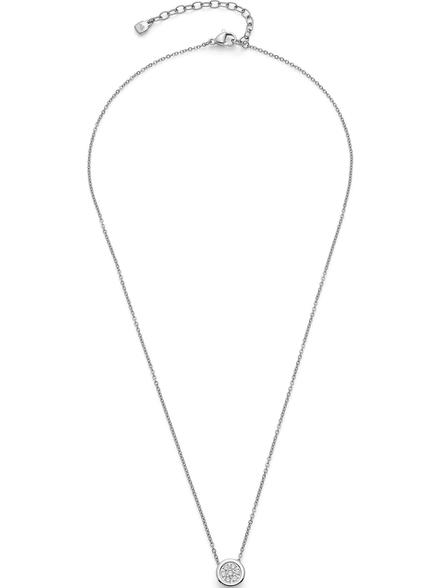 Edelstahlkette Leonardo Damen-Kette Edelstahl Zirkonia