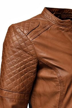 Zimmert Leather Lederjacke Finja (Gelb, Beige, Braun, Cognac) weiches Leder, Stehkragen