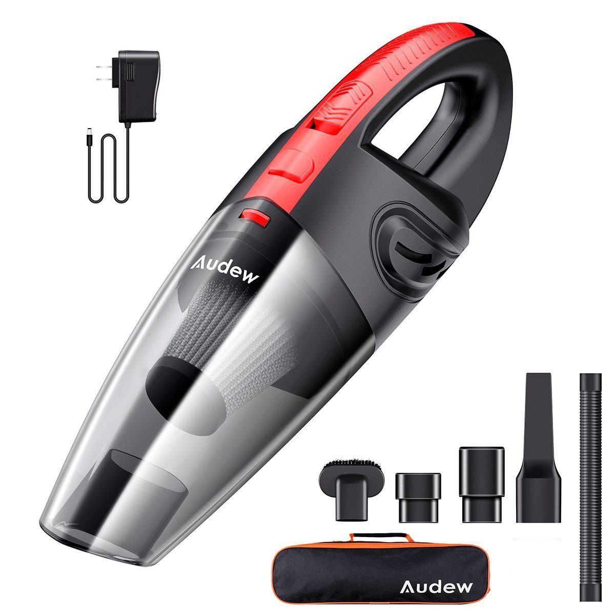 AUDEW Akku-Handstaubsauger, 120,00 W, kabellos Nass-/ Trockenbenutzen 12V 3500PA für Auto Haus