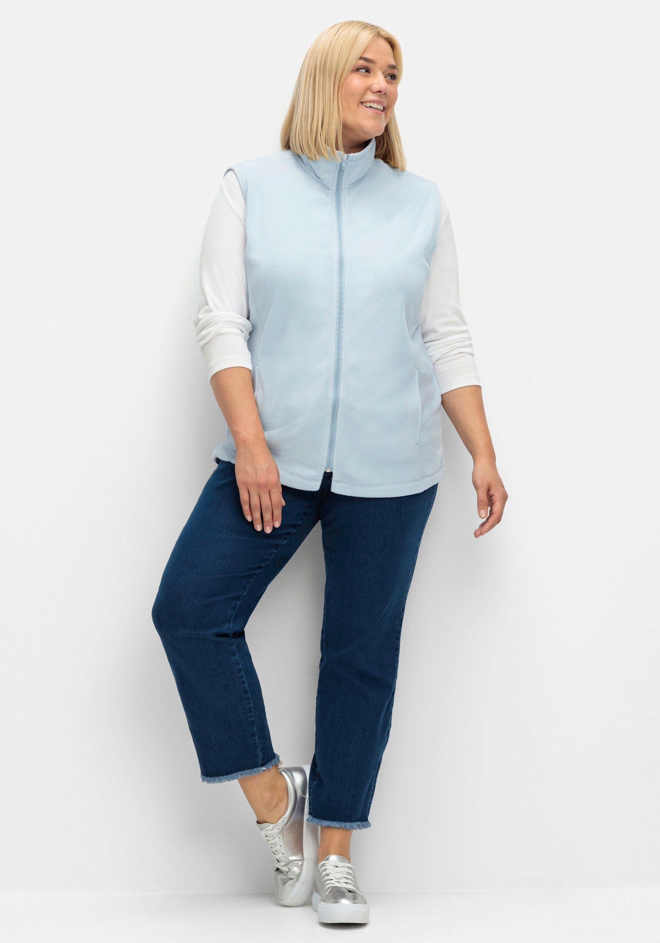 Sieh an! Fleeceweste Fleece-Weste Länge ca. 70 cm