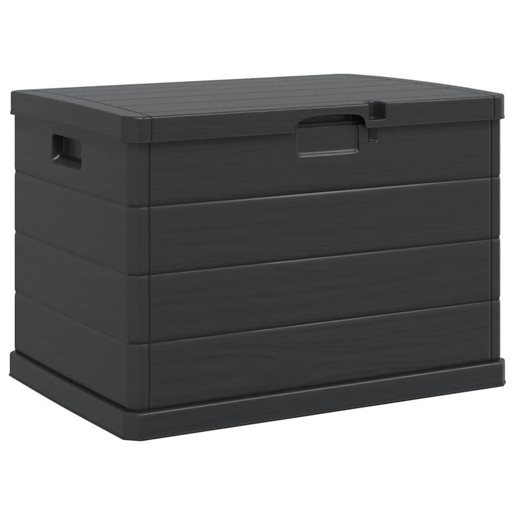 vidaXL Gartenbox Gartenlagerbox Anthrazit 77,5 x 54,5 x 53 cm Plastik (1 St)