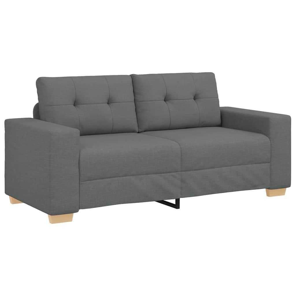 vidaXL Sofa Zweisitzer-Sofa Dunkelgrau 140 cm günstig online kaufen