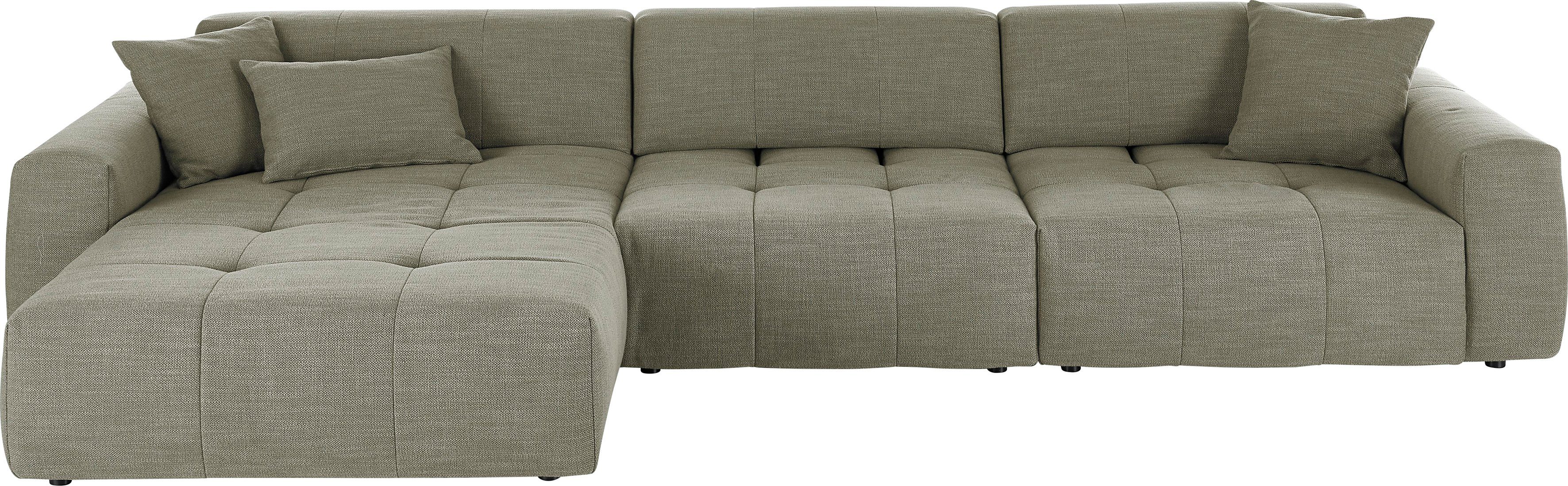 3C Candy Ecksofa Yoshy mit Komfortfunktionen, modern und bequem, L-Form, Zwei verschiedene Sitztiefen durch verstellbare Rückenlehne
