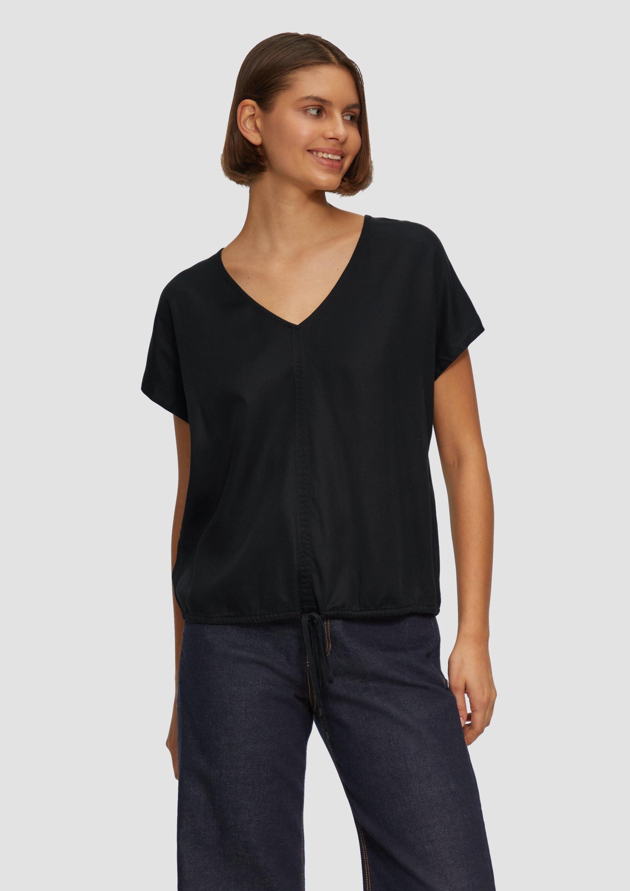 s.Oliver Kurzarmbluse Bluse Fließende Bluse aus günstig online kaufen