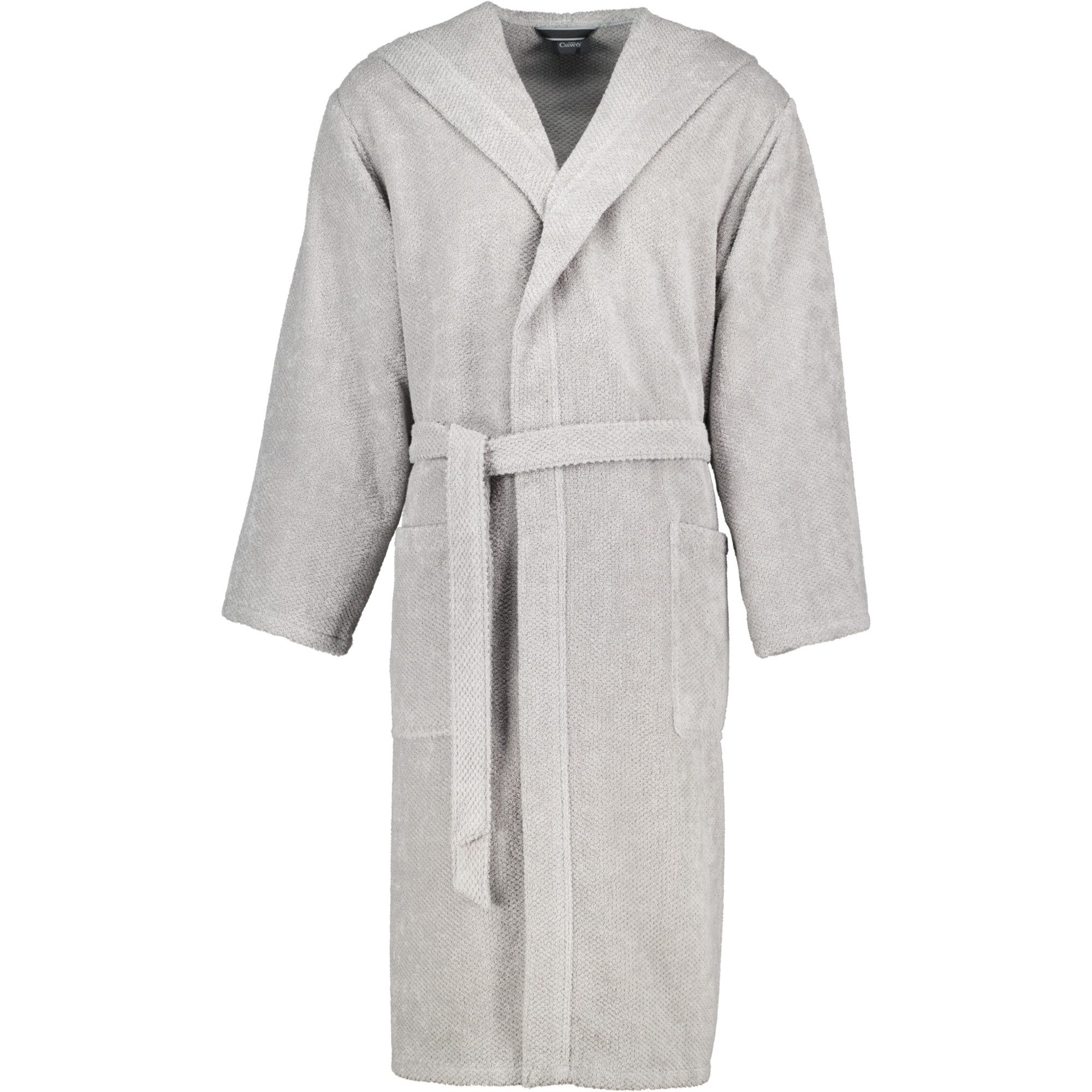 Cawö Herrenbademantel Pure 5623 Kapuze Frottier, Kapuze, 100% Baumwolle