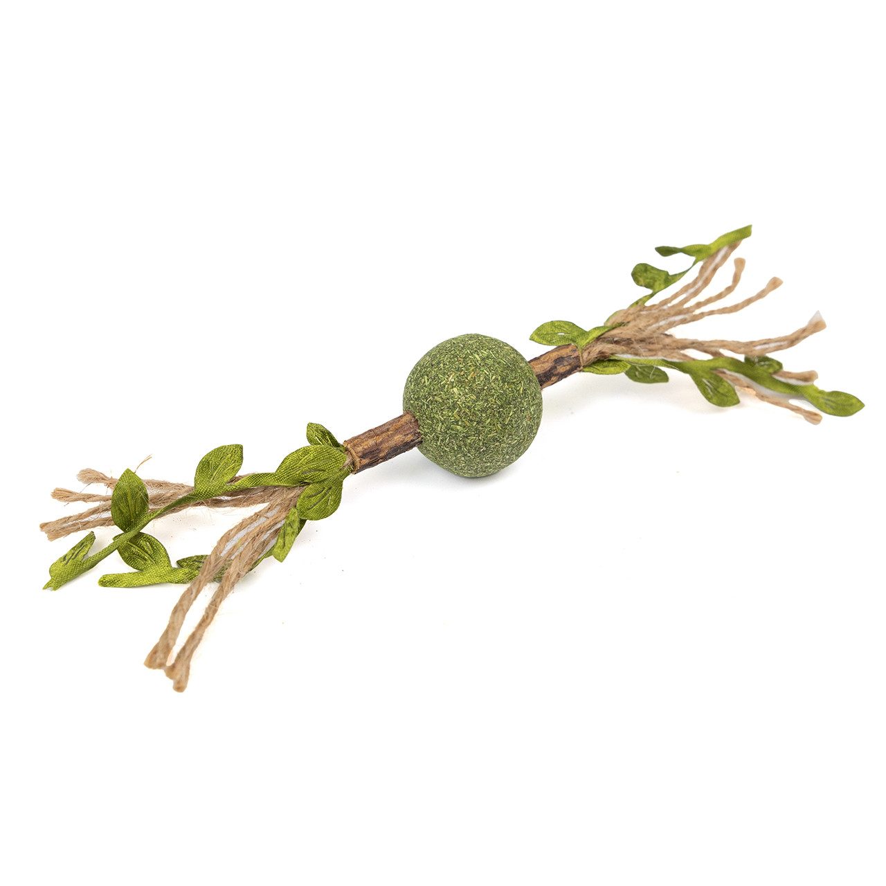 Canadian Cat Company Tier-Intelligenzspielzeug Katzenspielzeug mit Katzenminze, Kugel mit Matatabi Stick und Jutekordell, Katzenminze Kugel mit Matatabi Stick und Jutekordel