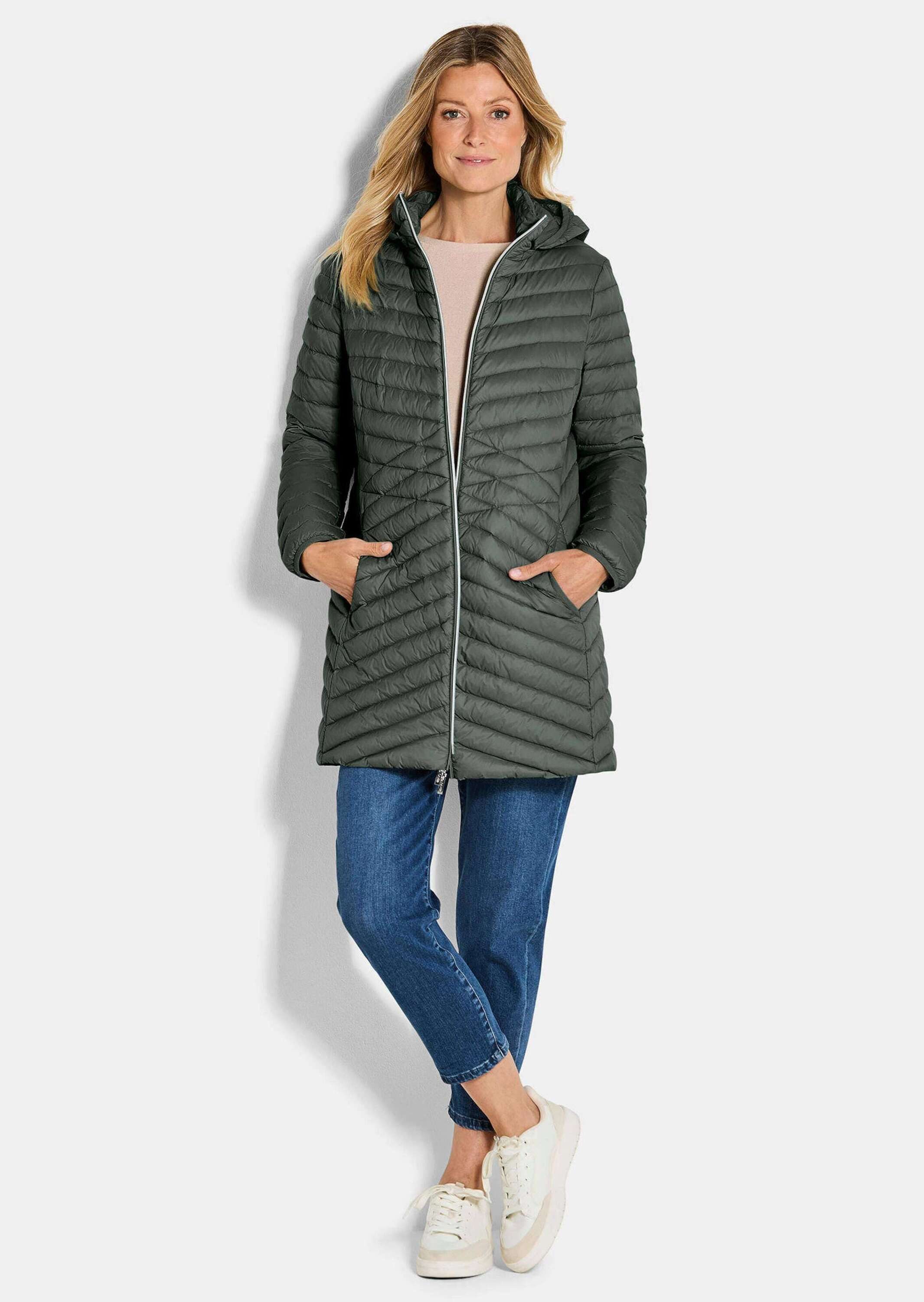 GOLDNER Winterjacke Kurzgröße: Gefütterter langer Mantel mit Kapuze Winterm günstig online kaufen