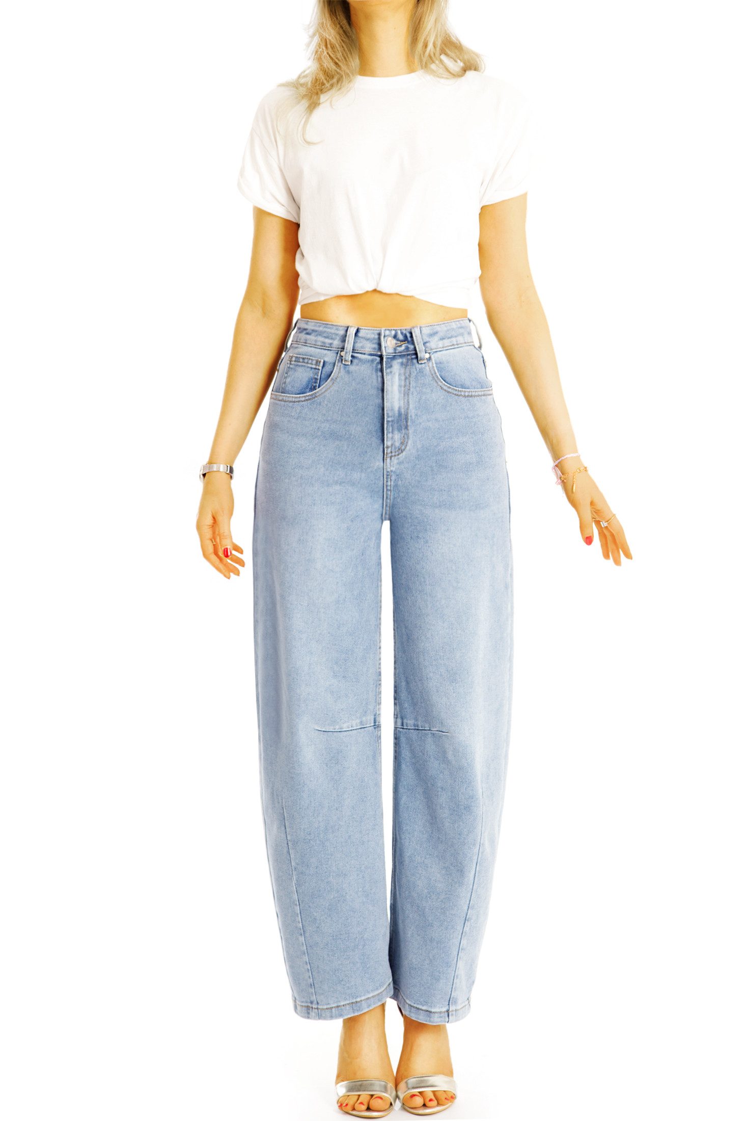 be styled Mom-Jeans Mom Jeans Slouchy Hose Boyfriend High Waist Jeans - Damen - j25L-1 mit Stretch-Anteil