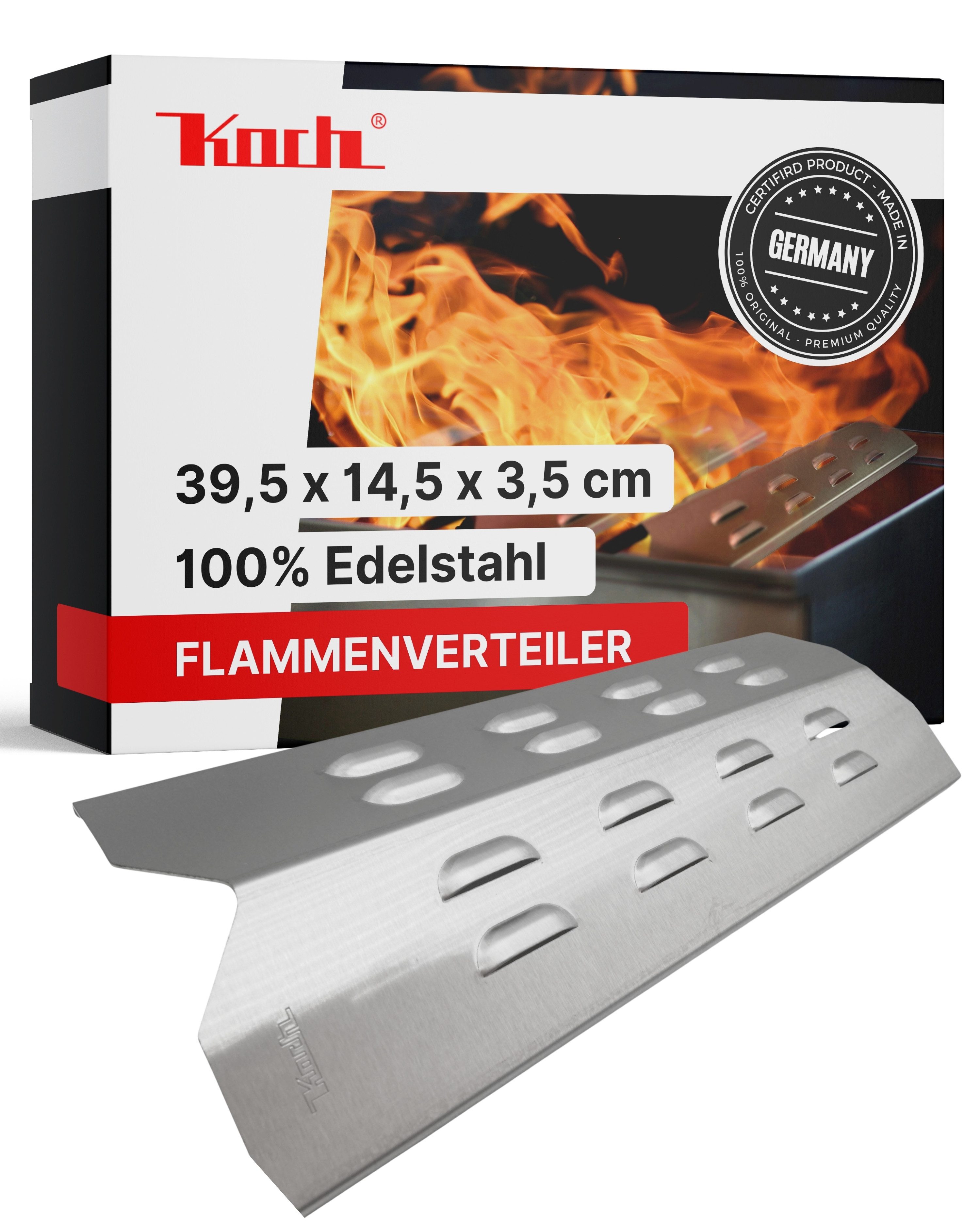 Koch Grillerweiterung Flammenverteiler Edelstahl 39,5 x 14,5 cm für ENDERS Montreal