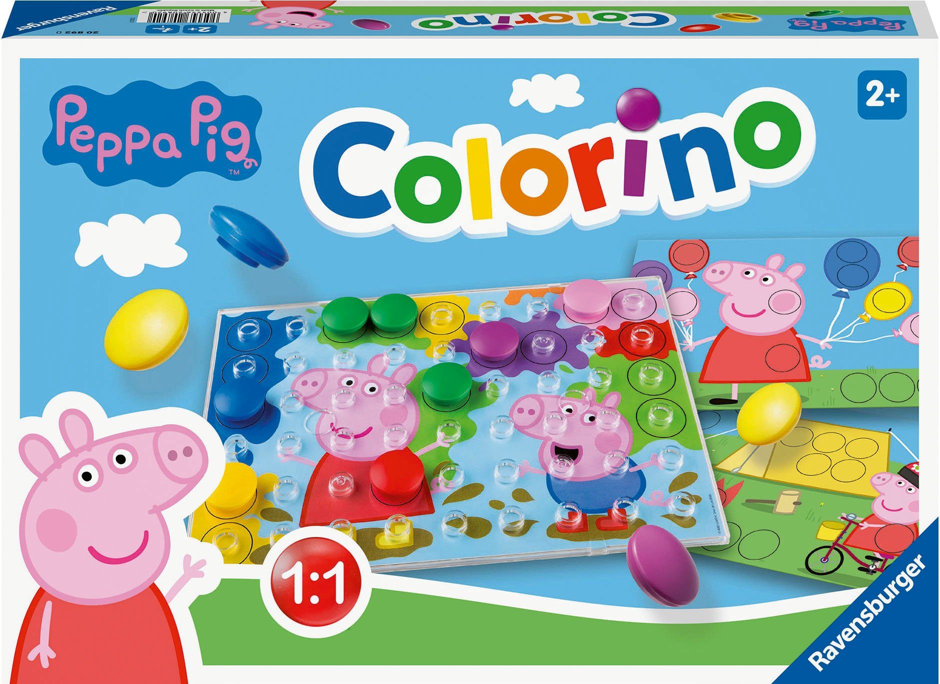 Ravensburger Spiel Peppa Pig Colorino, Steckspiel, Made in Europe