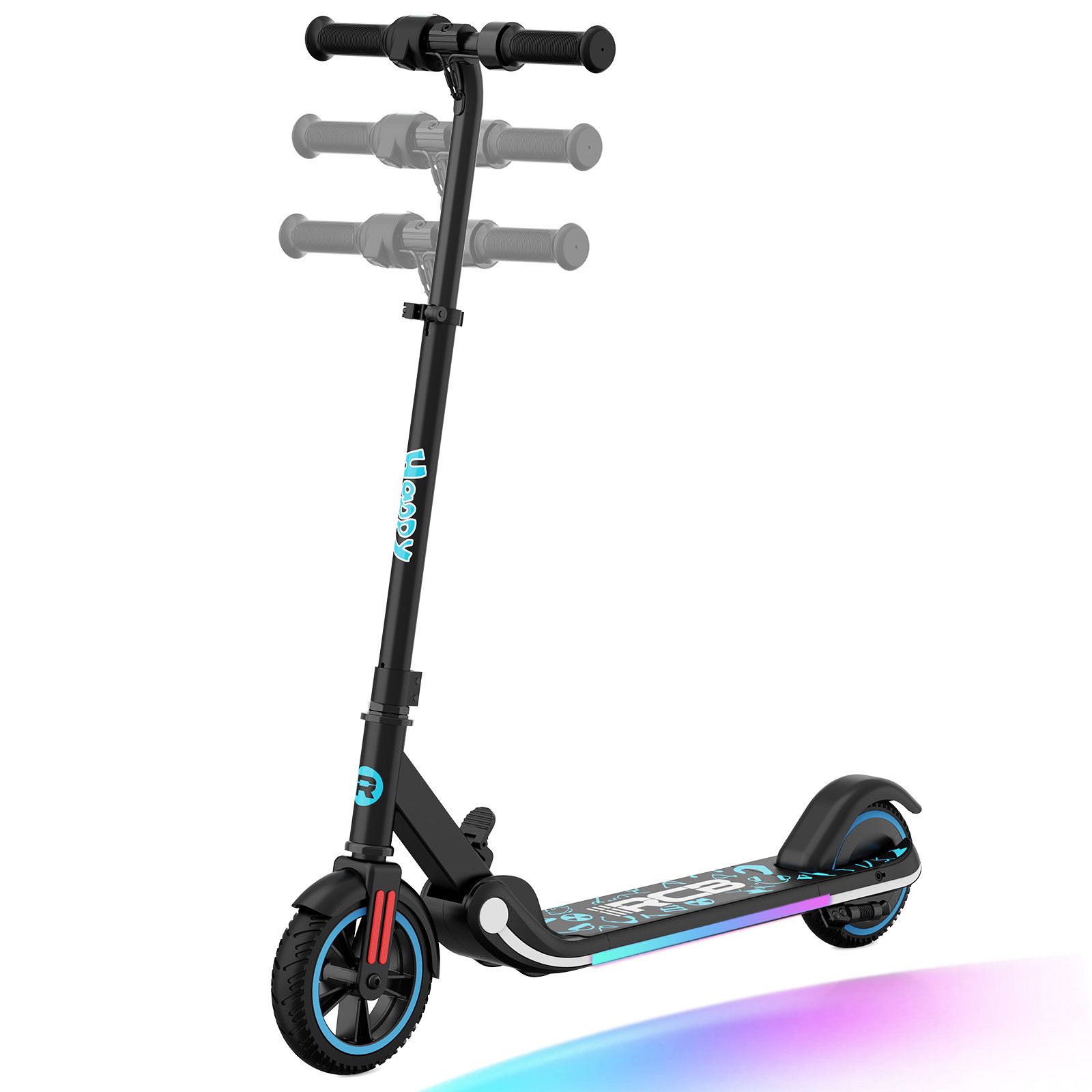 RCB TECH Elektro-Kinderroller R11 für Kinder, max. 16 km/h, Verstellbarer Geschwindigkeit und Höhe
