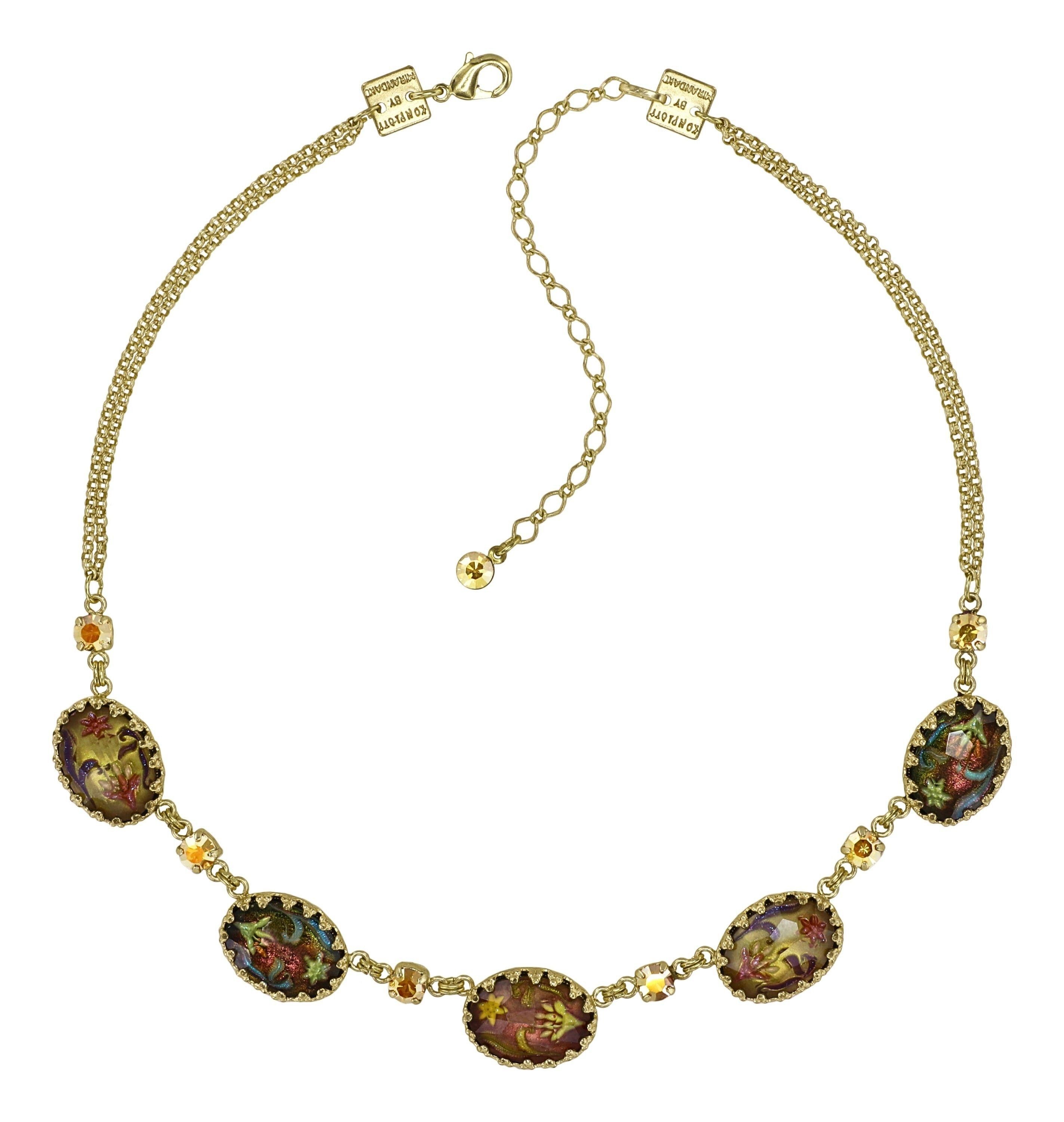 KONPLOTT Collier KONPLOTT Halskette Collier Chinoiserie braun antik Messing glänzend