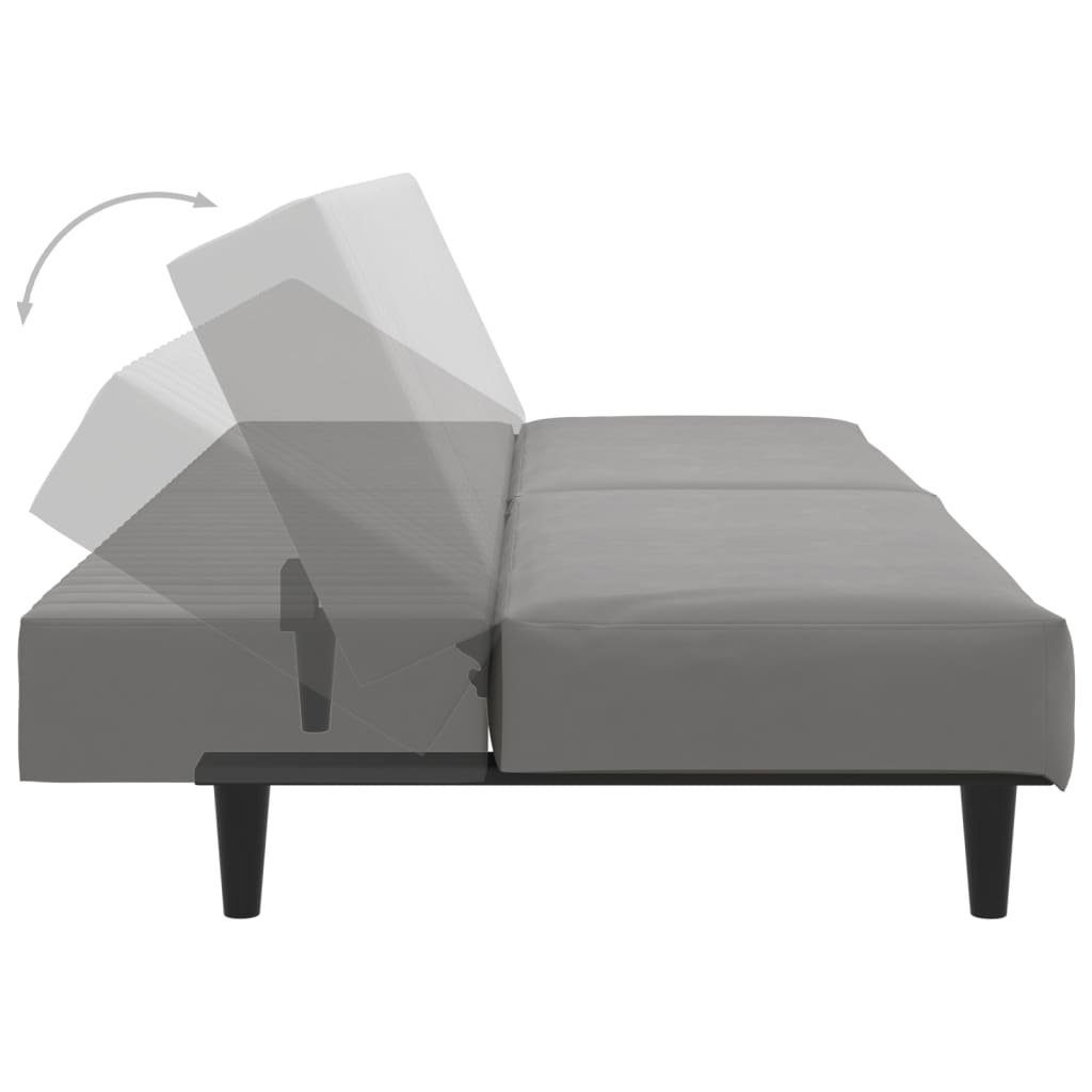 Göttin, (100 Holz, cm, L/B/H: aus Polyester), 200x100x32 in möbelando Kunststoff Samt % Hellgrau Sofa