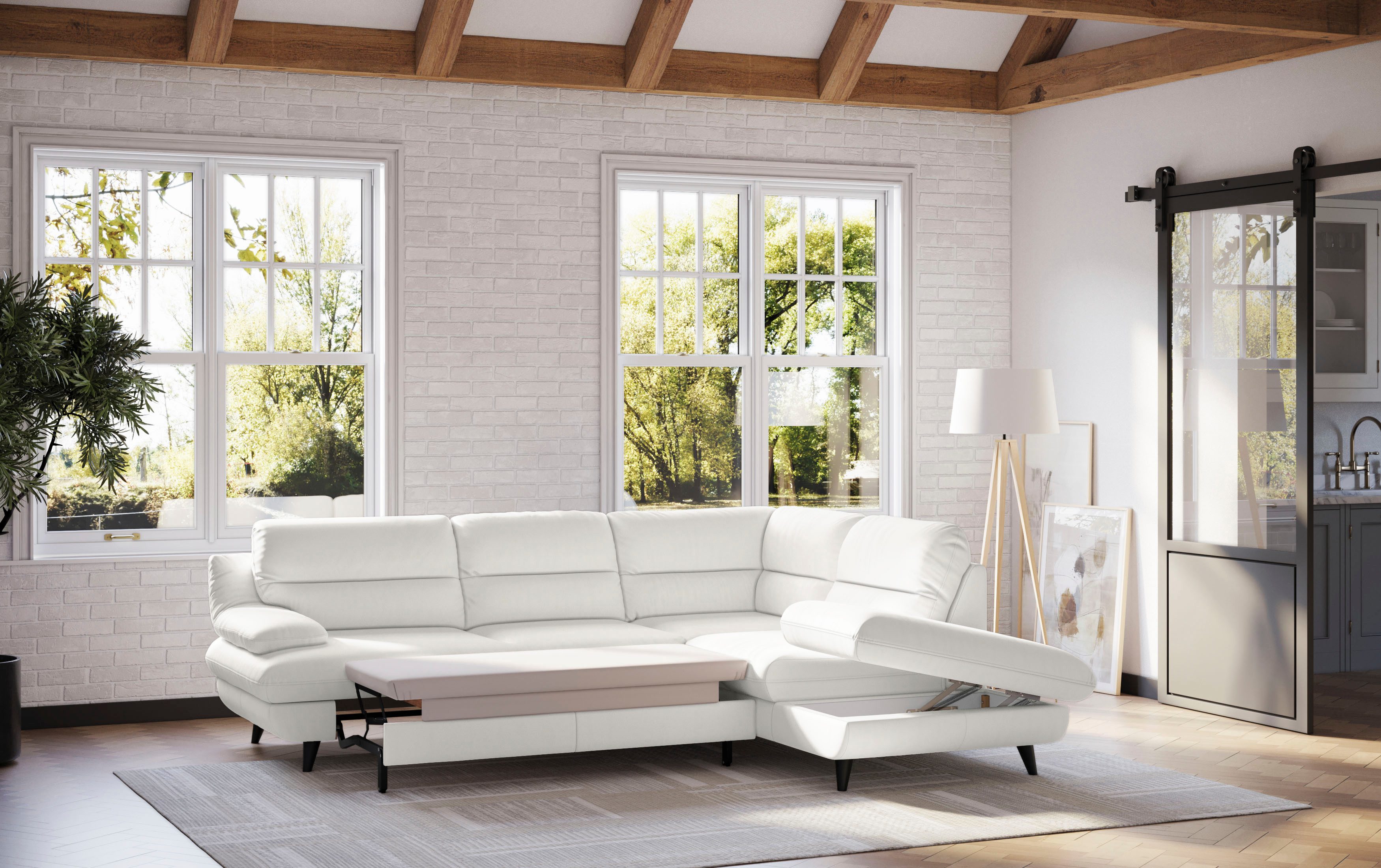 COTTA Ecksofa Pike L-Form, B: 266 cm, optional Bettfunktion & Bettkasten