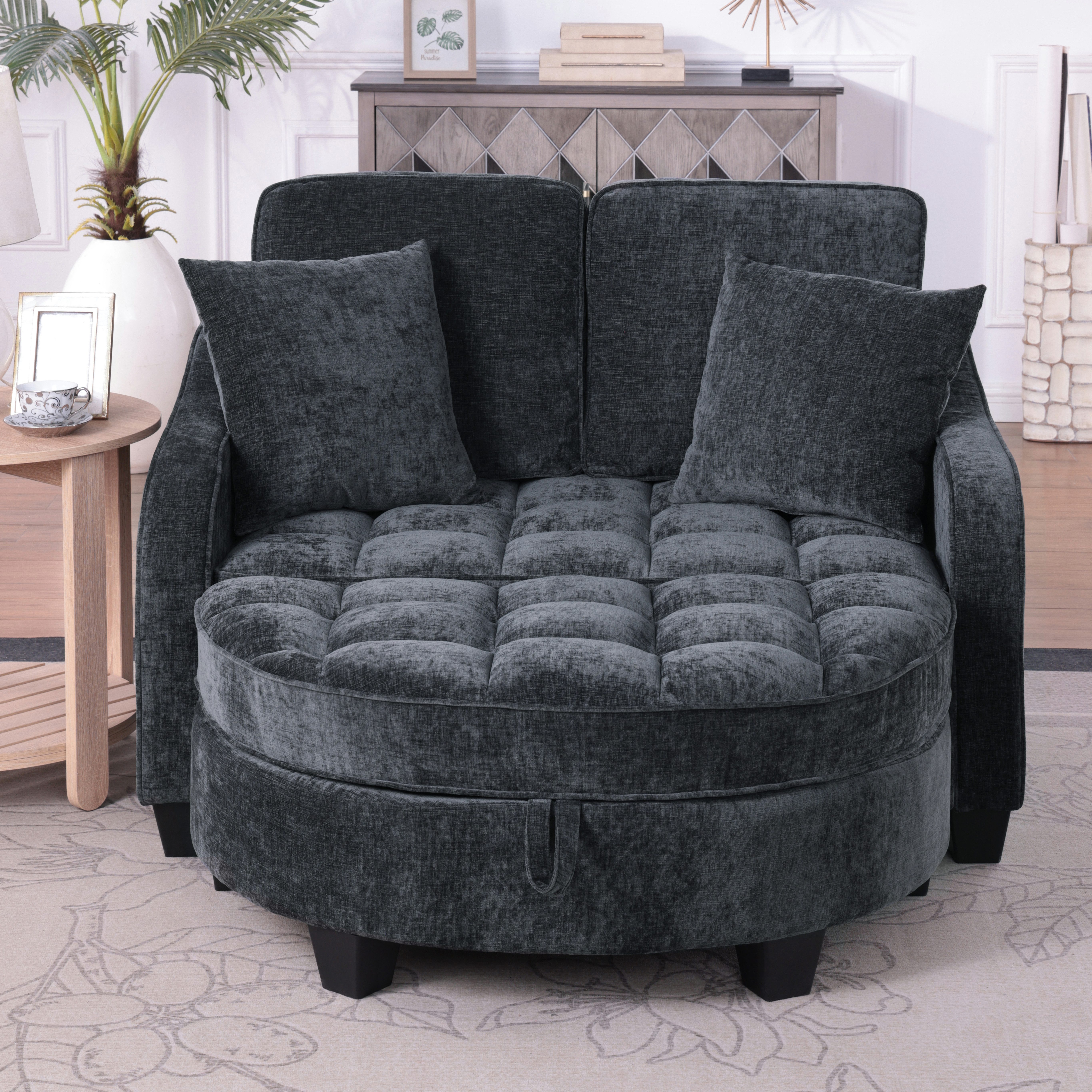 STILVORA Schlafsofa mit Aufbewahrungs-Hocker,Modulares Sofa Relaxsofa aus C günstig online kaufen