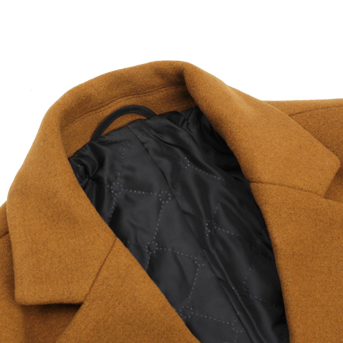 Allthemen Wollmantel Slim Fit Wintermantel Mittellang Wollmantel mit Reverskragen