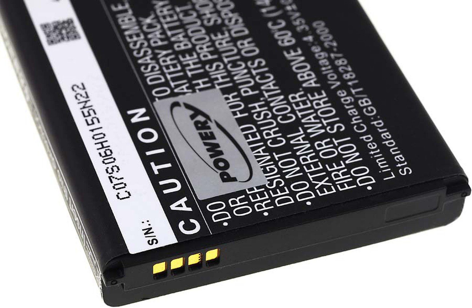 SM-N9005 V) für Powery 6400 mAh Akku Samsung Handy-Akku (3.8