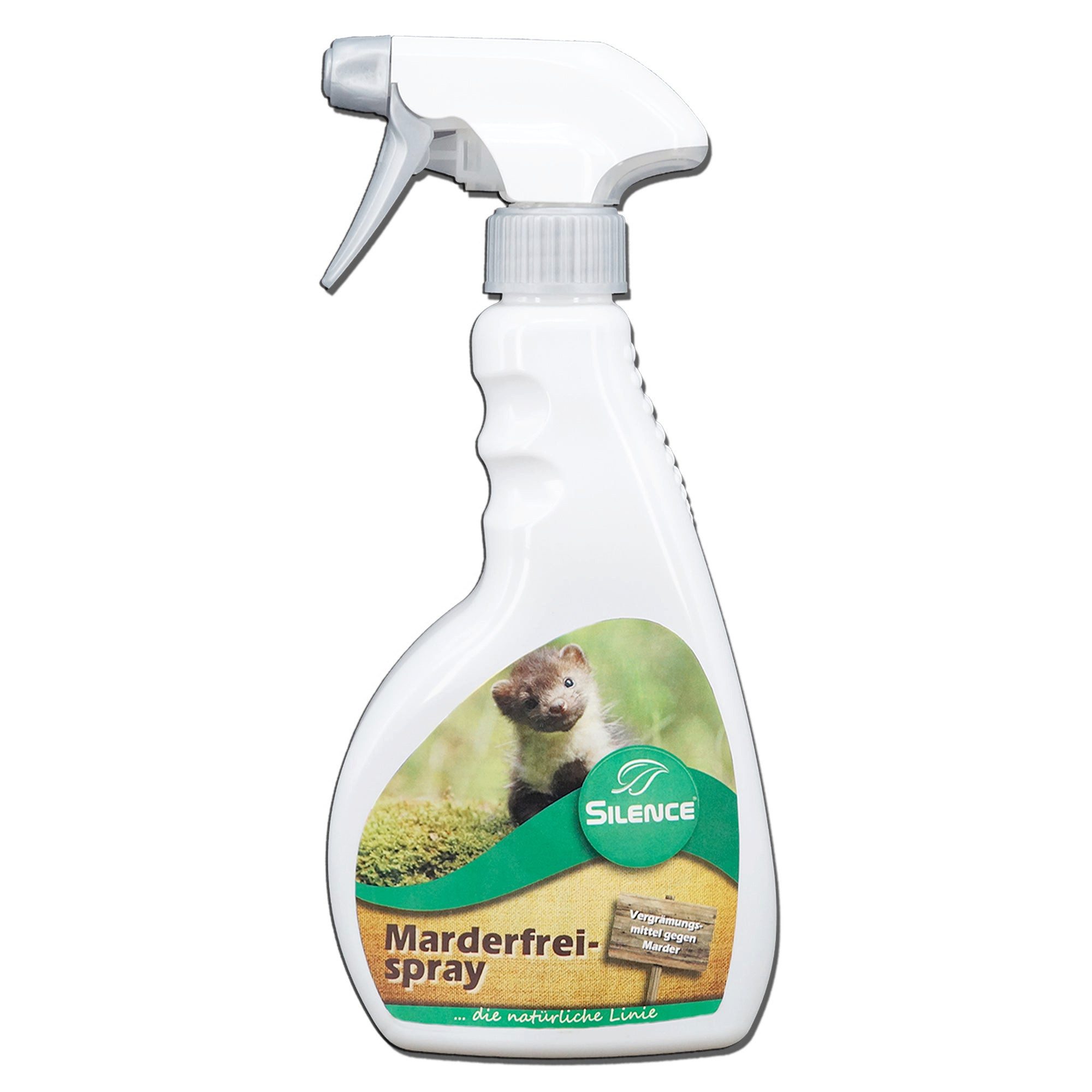Silence Marderspray Silence Marder-Frei Spray zur Marderabwehr am Auto, schützt Kabel, 500 ml, für Garage, Carport, Stellplatz und Parkplatz, einfache Anwendung