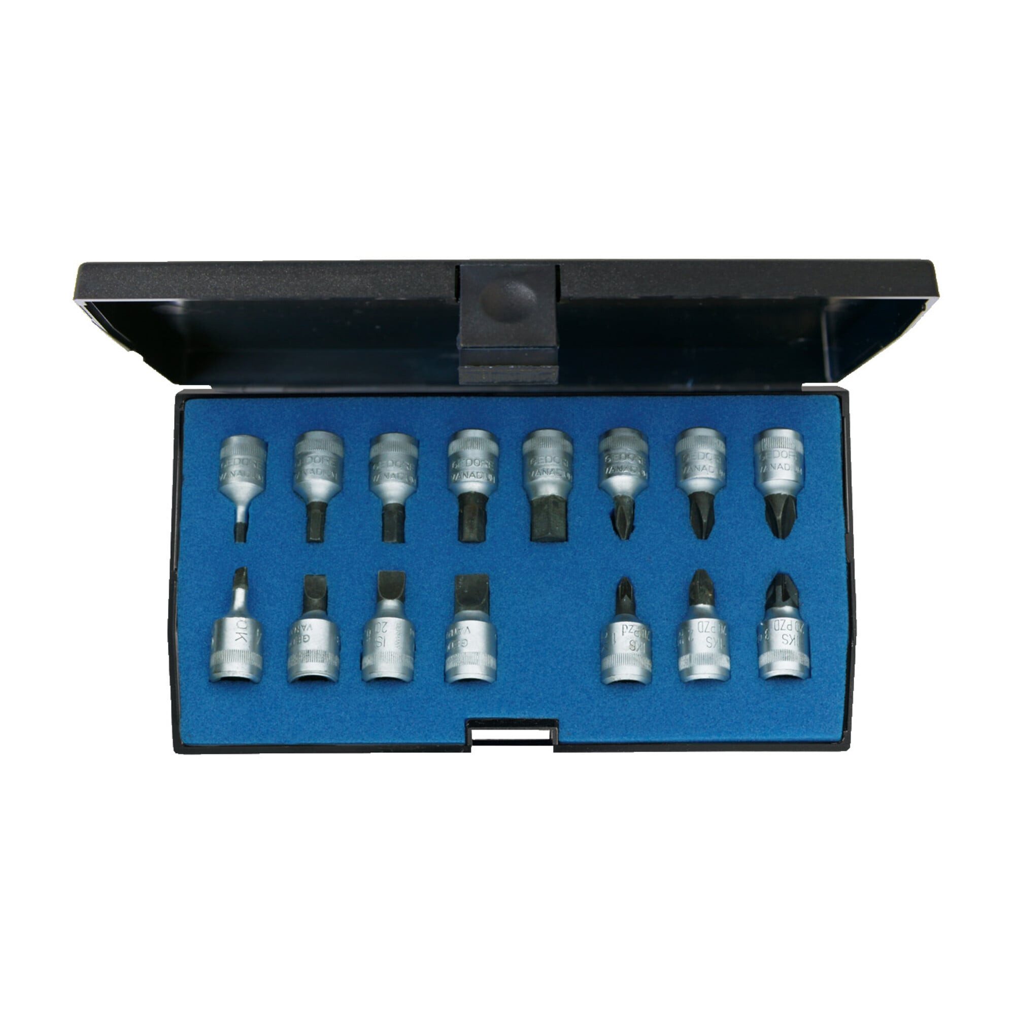 Gedore Steckschlüssel Gedore INS 20 PM Schraubendreher-Satz 1/4" 15-teilig IN-IS-PH-PZ