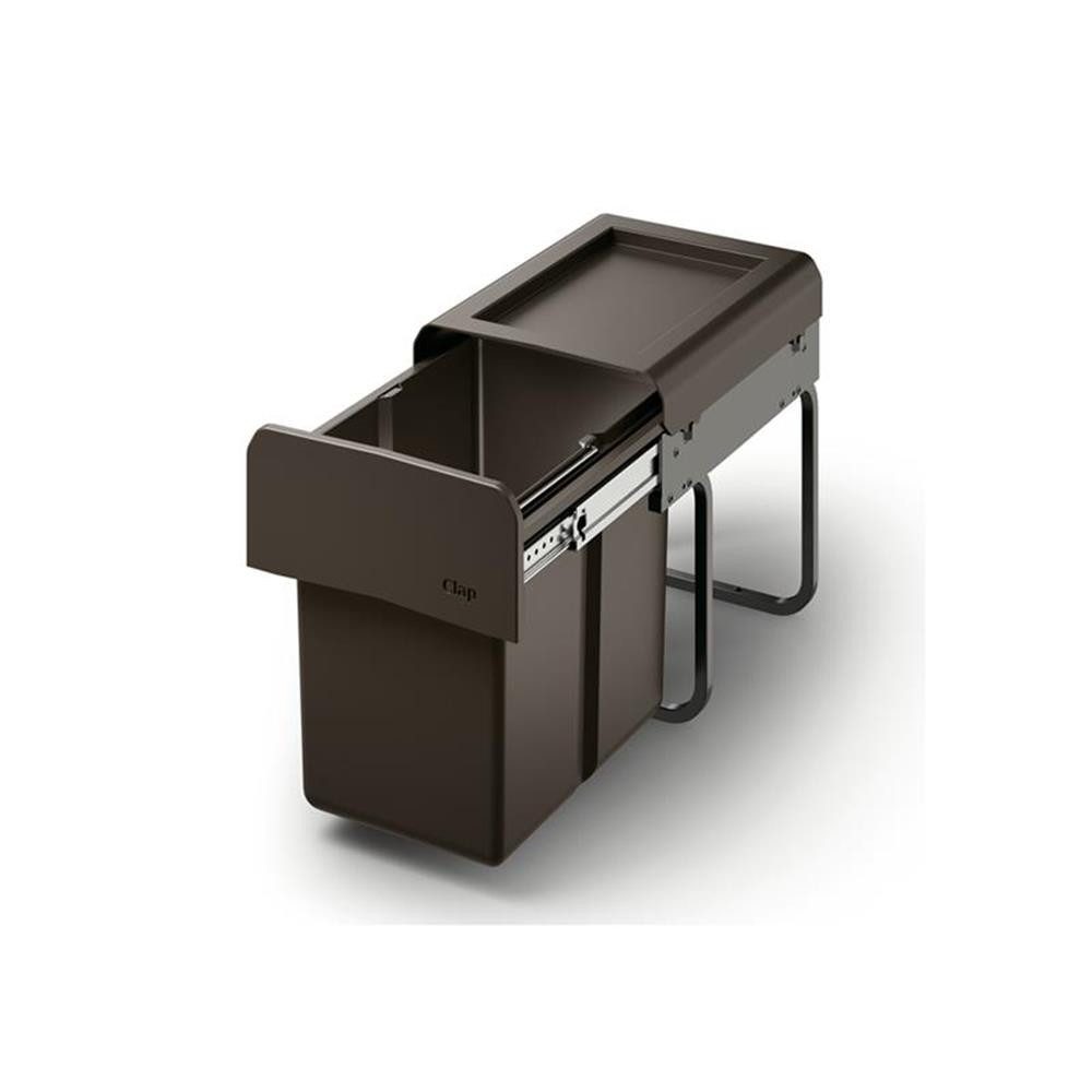 Naber Mülleimer Clap 1/300-1, Abfallsammler, anthrazit, zum Einbau in Unterschrank mit