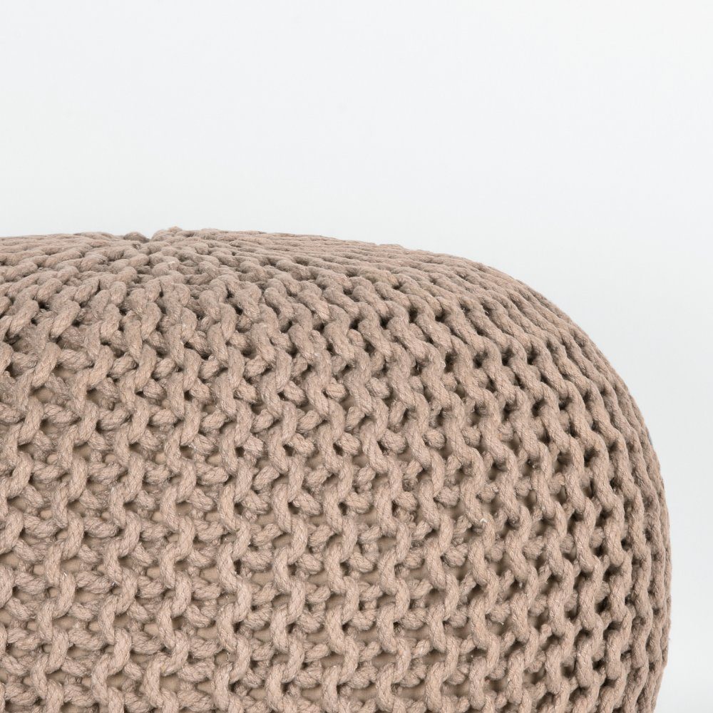 RINGO-Living Stuhl Hocker Mabel Möbel Beige aus in Baumwolle 350x500mm