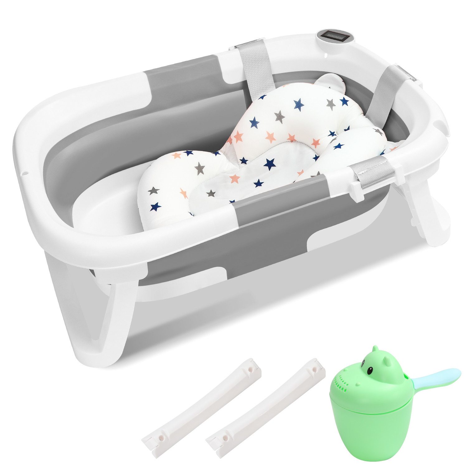 Clanmacy Babybadewanne Baby Badewanne Faltbare Wanne Babywanne Reisebadewanne für Babys