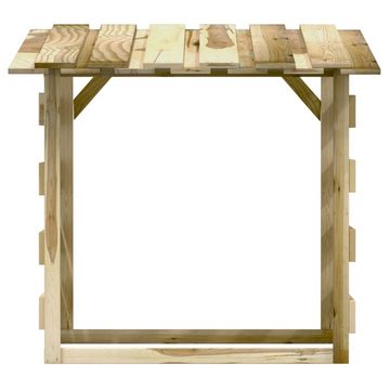 vidaXL Kaminholzregal Pergola mit Dach 100x90x100 cm Imprägniertes Kiefernholz Holzlagerplat, BxTxH:100x90x100 cm