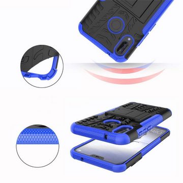 CoolGadget Handyhülle Blau als 2in1 Schutz Cover Set für das Huawei P20 Lite 5,84 Zoll, 2x 9H Glas Display Schutz Folie + 1x TPU Case Hülle für P20 Lite