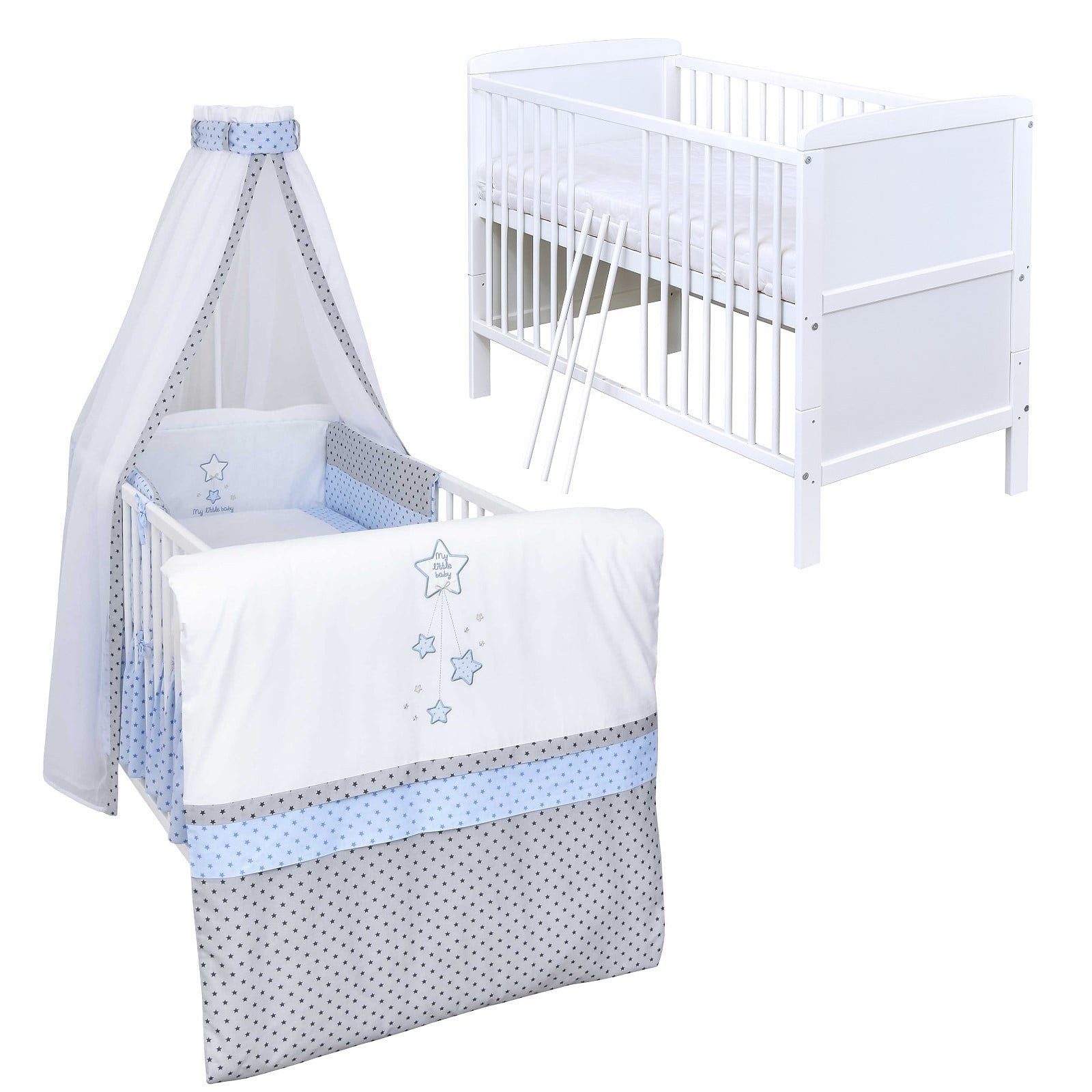 Komplettbett Babybett Natalie Komplettset Beißschienen