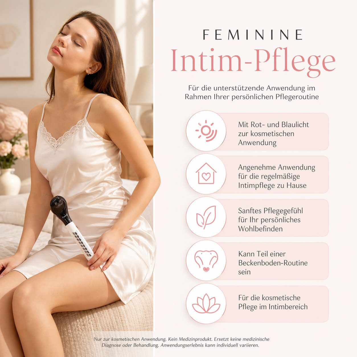 COOL-i ® EMS-Gerät EMS-Gerät mit Lichtanwendung Vaginaltrainer, Für das weibliche Intimbereichstraining