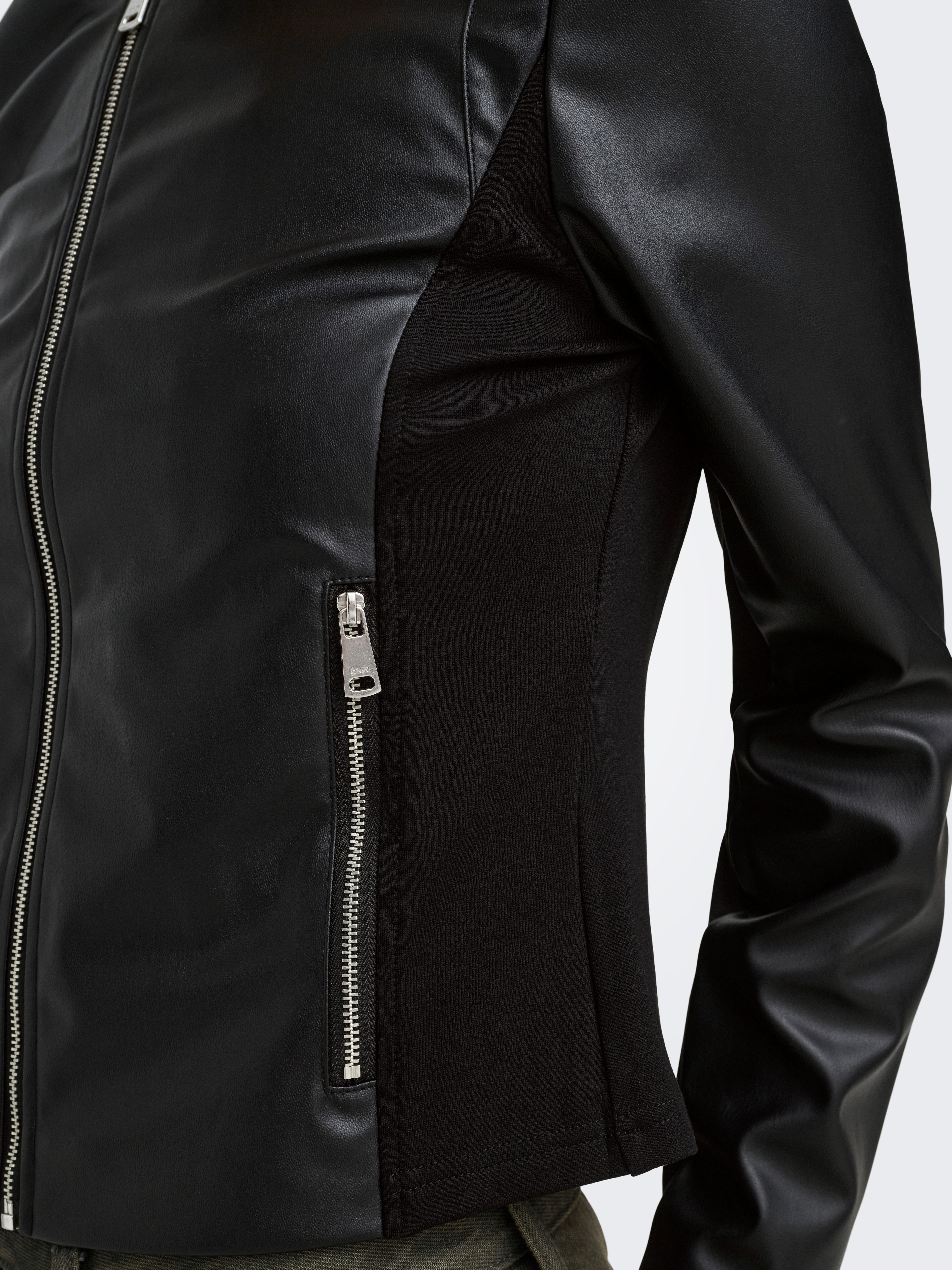 ONLY Lederimitatjacke ONLBITTEN MIX FAUX LEATHER JACKET CC OTW Lederimitat – Bild 3 von 5