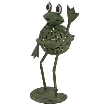 Aubaho Windlicht Windlicht Frosch 31cm Teelichthalter Garten garden tealight holder fro