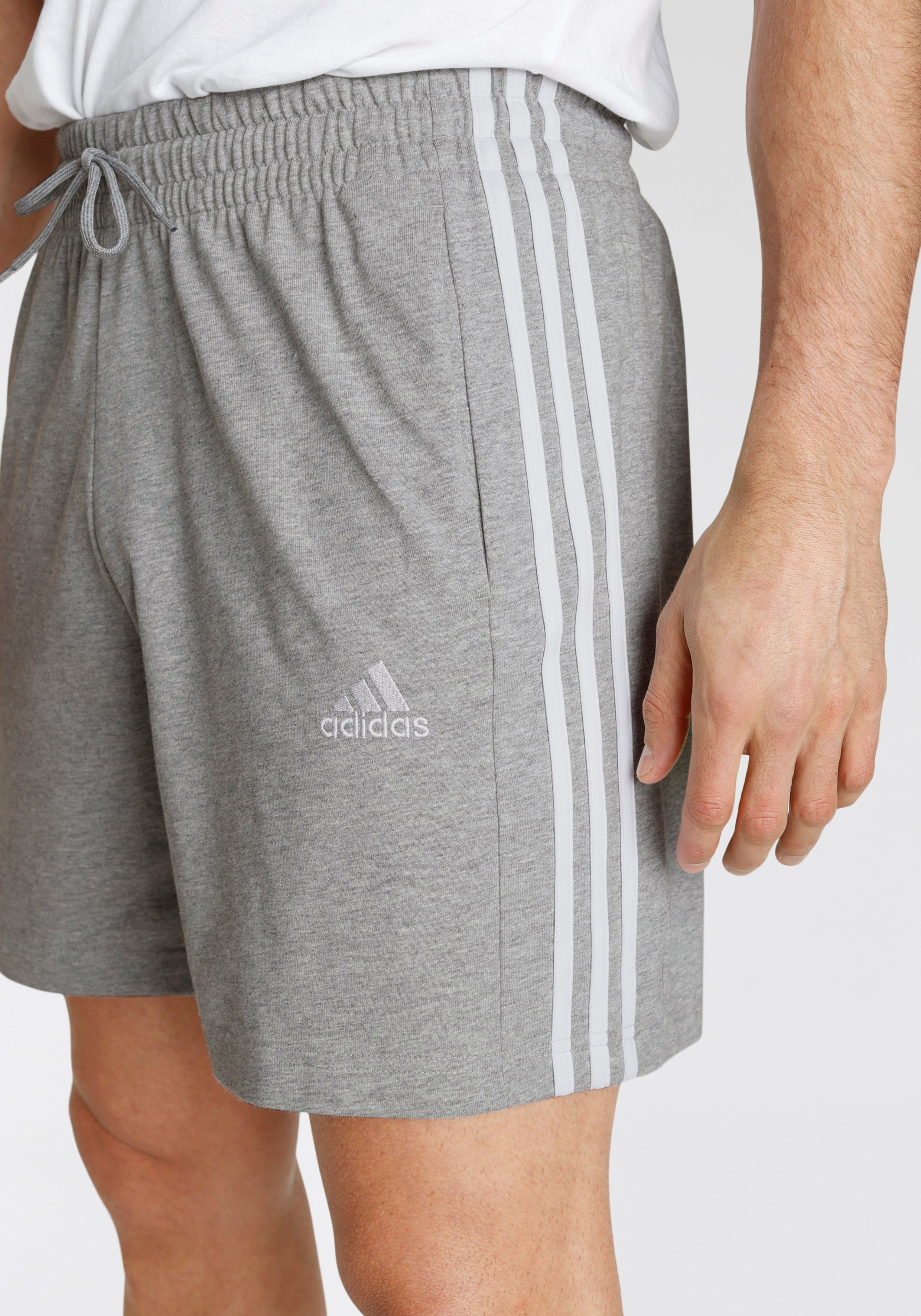 adidas Sportswear White 3S 7 Heather SJ M / SHO Medium Shorts (1-tlg) Grey