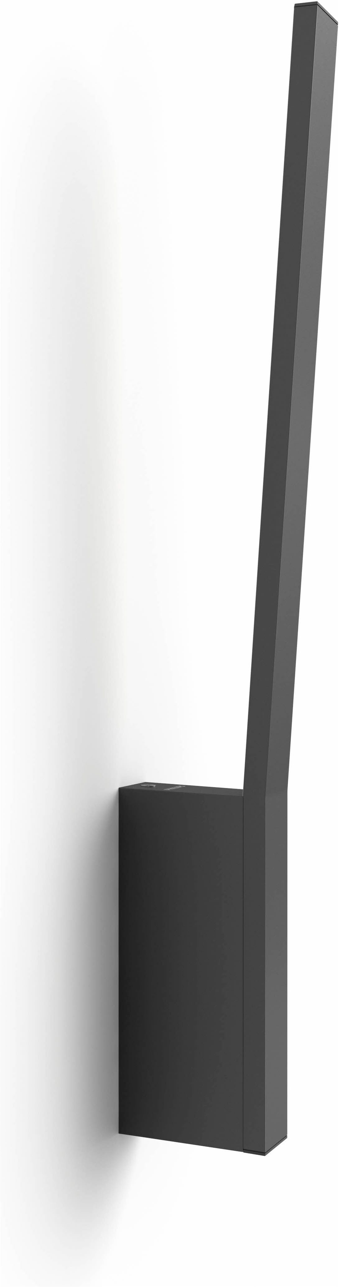 Philips Hue LED Wandleuchte White & Color Ambiance Liane Wandleuchte schwarz 740lm, Abschaltautomatik, Bluetooth, CCT - über Fernbedienung, Dimmfunktion, Einschlafhilfe, Farbsteuerung, Farbwechsel, Memory, nach Trennung vom Netz, Nachtlichtfunktion, RGB, Smart Home, Timerfunktion, Weckerfunktion, dimmbar über Fernbedienung, mehrere Helligkeitsstufen, LED fest integriert, Farbwechsler, RGB, warmweiß - kaltweiß, Steuerbar per App und Stimme, Smart Home fähig, Farbfähig und Weißtöne