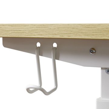 KOWO Schreibtisch Schreibtisch Höhenverstellbar 120cm Bürotisch Elektrisch mit USB C Hub (2-St), Arbeitstisch mit Schublade, Lochplatte, Magnettafel, Memory Funktion