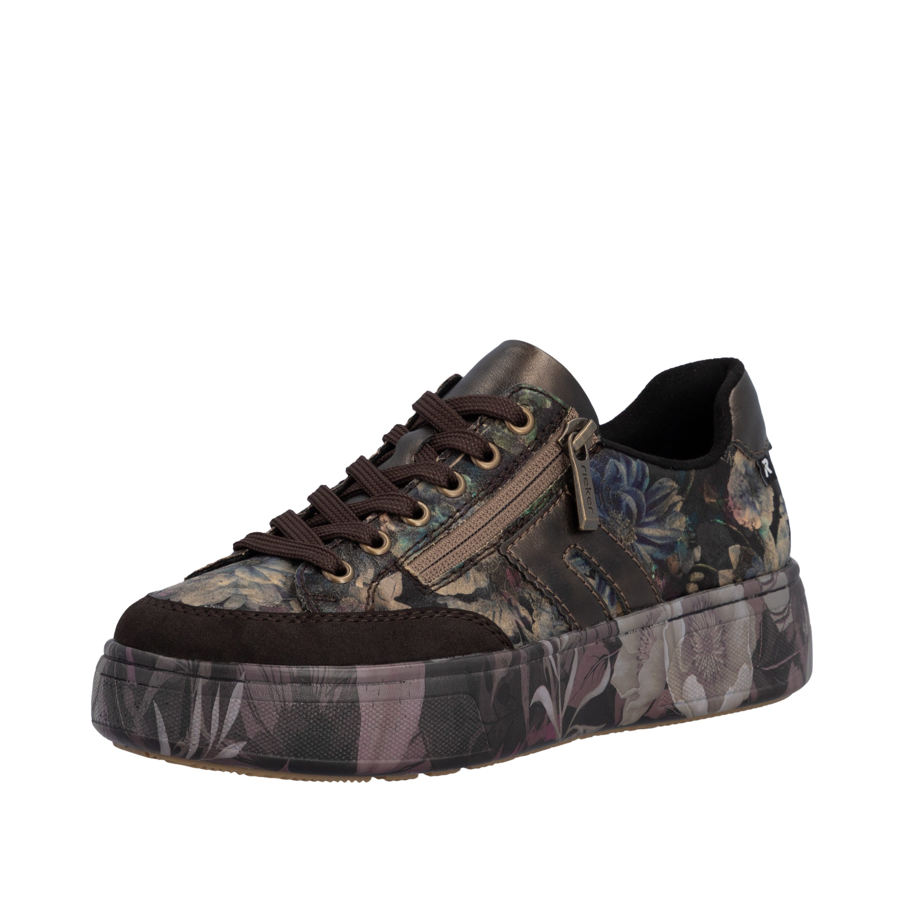 Rieker Plateausneaker Freizeitschuh, Halbschuh, Trend-Sneaker mit seitlichem Reißverschluss