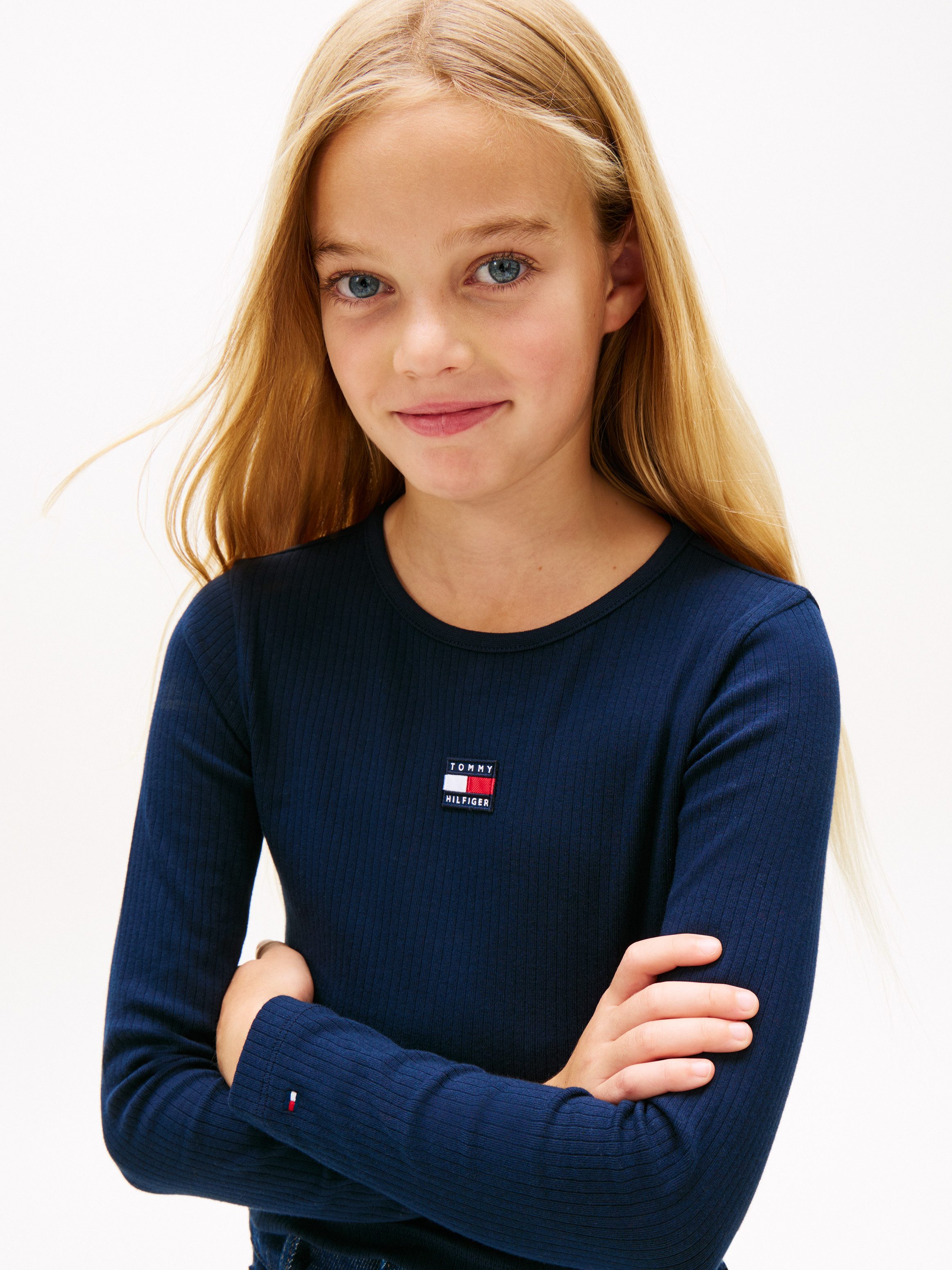 Tommy Hilfiger Langarmshirt Kinder bis 16 Jahre, mit Rundhalsausschnitt – Bild 2 von 5