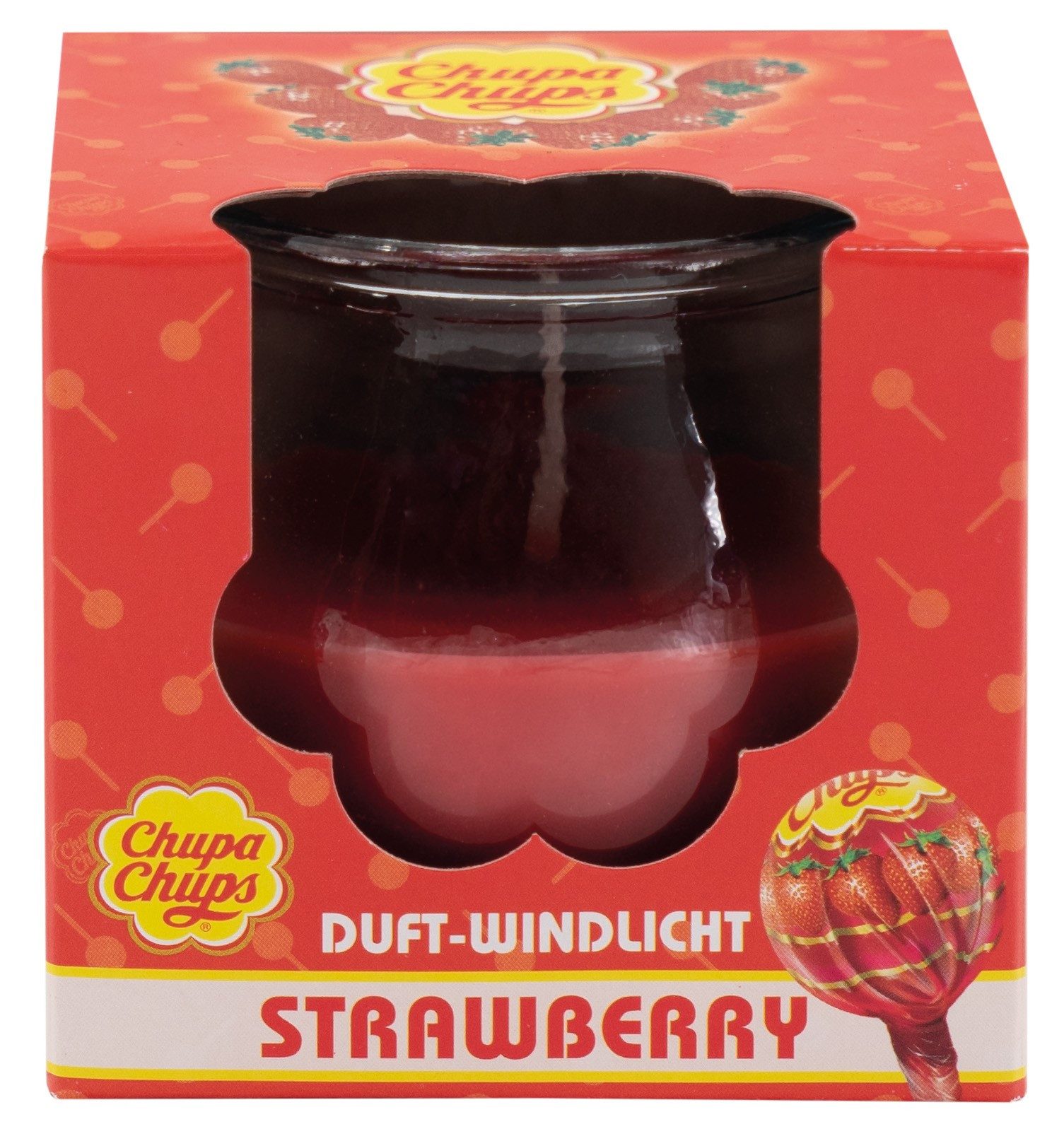 Party Factory Duftkerze Chupa Chups Windlichter Duftkerzen Auswahl Erdbeere Lemon Cola Kirsche, ca. 20 h Brenndauer pro Licht