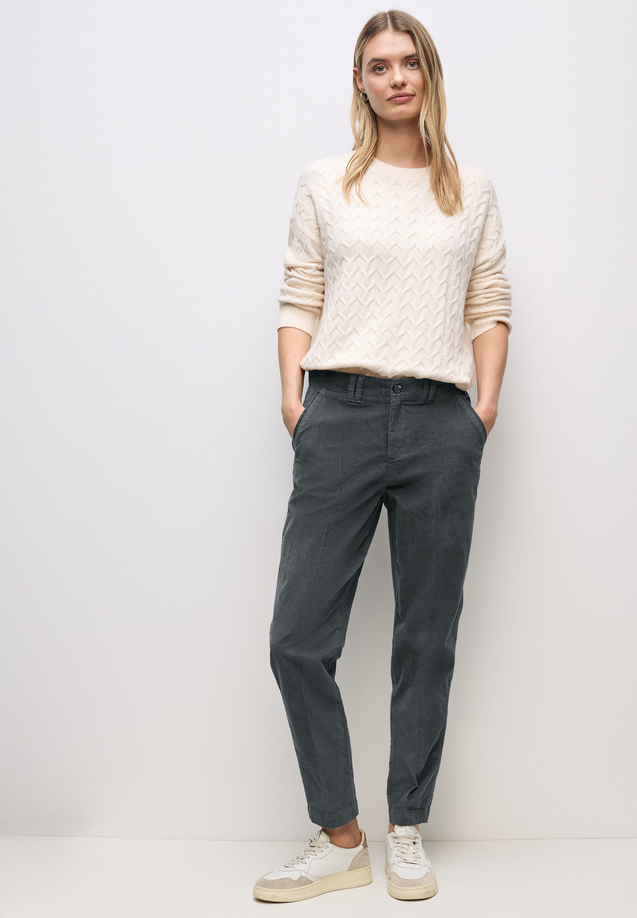 STREET ONE Chinohose mit Elastikbund