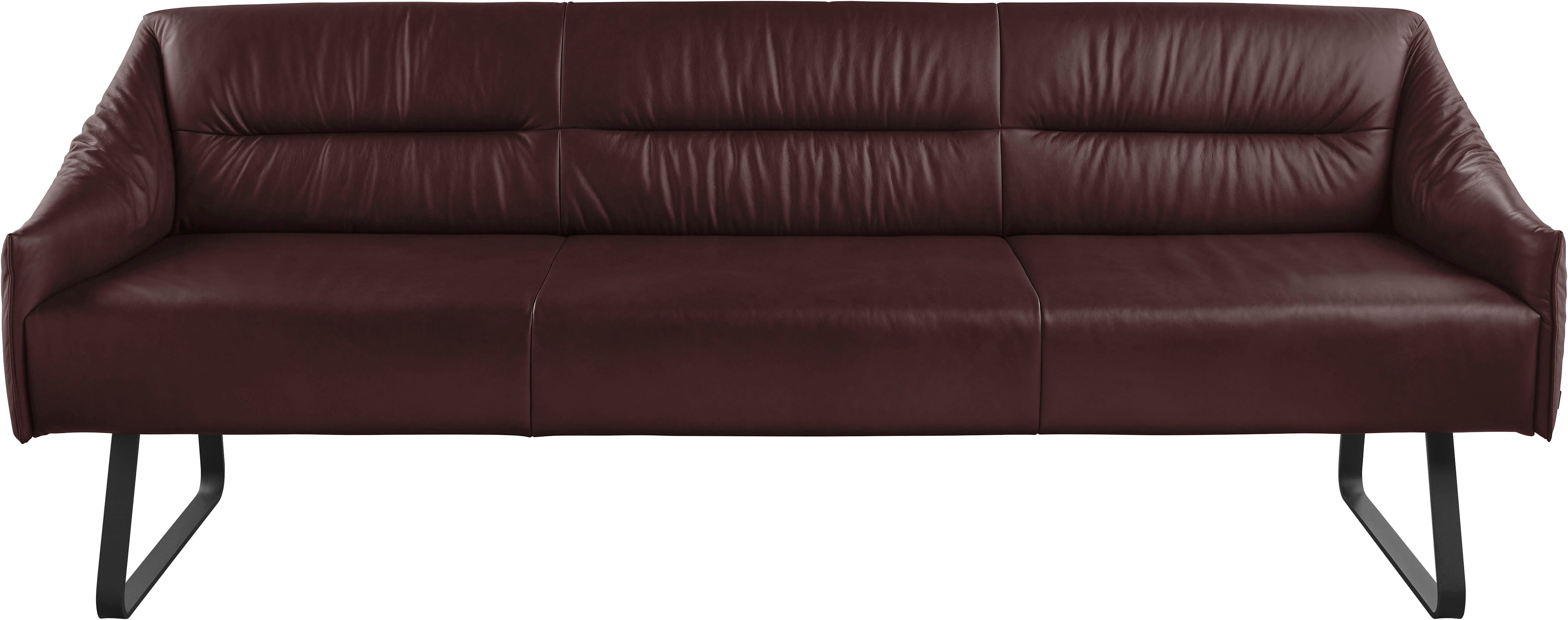 Musterring Essbank JustB! SP500 (1-St), Metallkufe schwarz, verschiedene Farben, Breite 220 oder 250 cm