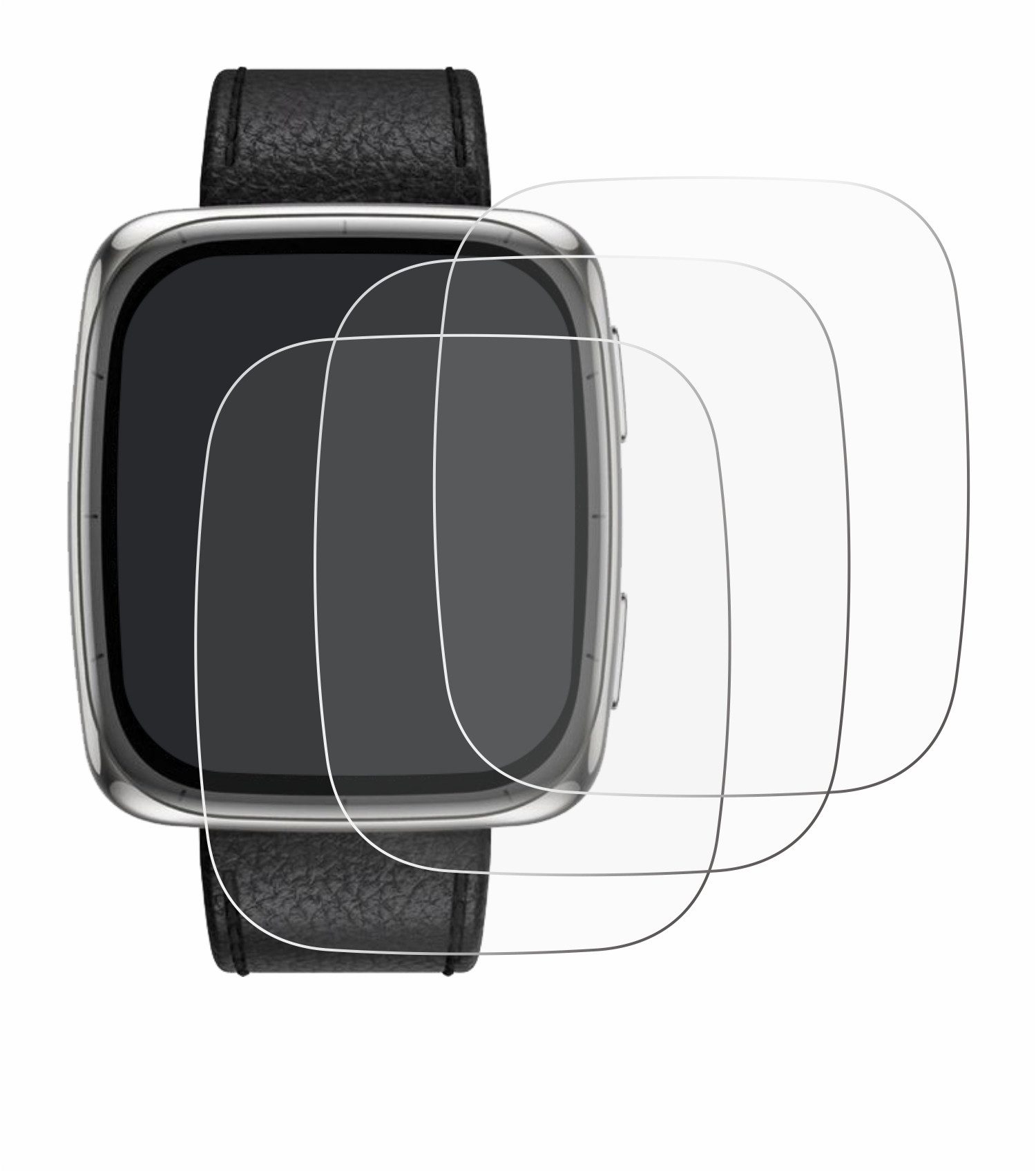 Savvies Displayschutzfolie Schutzfolie für Amazfit Active 2 (rechteckig), 6 Stück, Displayschutz Schutz Folie Klar Transparent