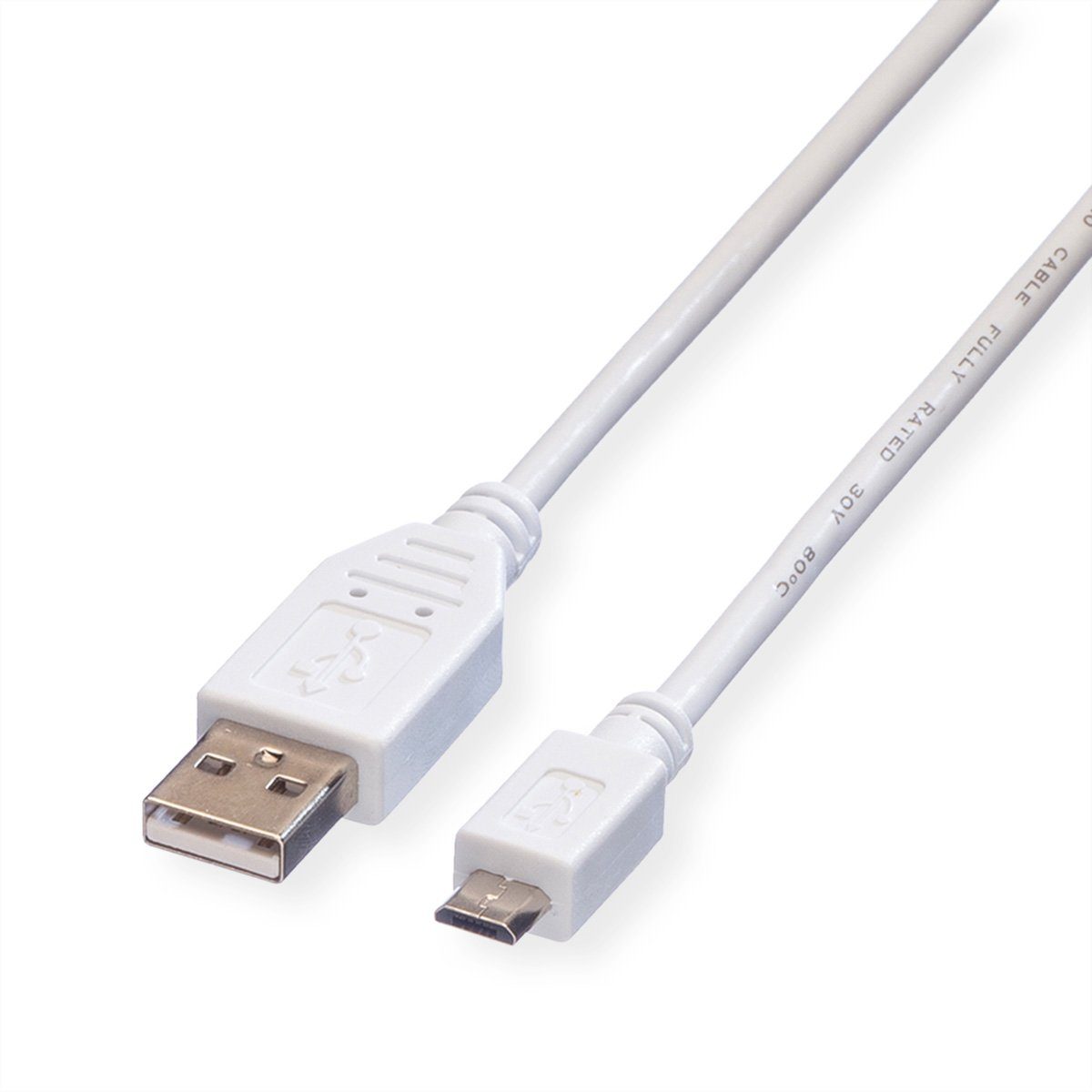 VALUE USB 2.0 Kabel USB-Kabel, USB 2.0 Typ A Männlich (Stecker), USB 2.0 Typ Micro B Männlich (Stecker) (15.0 cm), USB A ST - Micro USB B ST