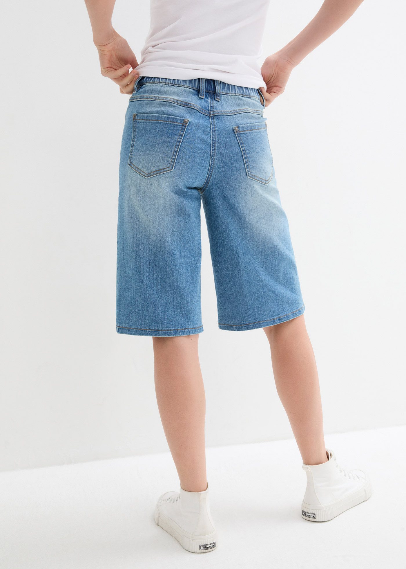 bonprix Bermudas aus Baumwolle, Polyester und Elasthan, mit Stretch-Material