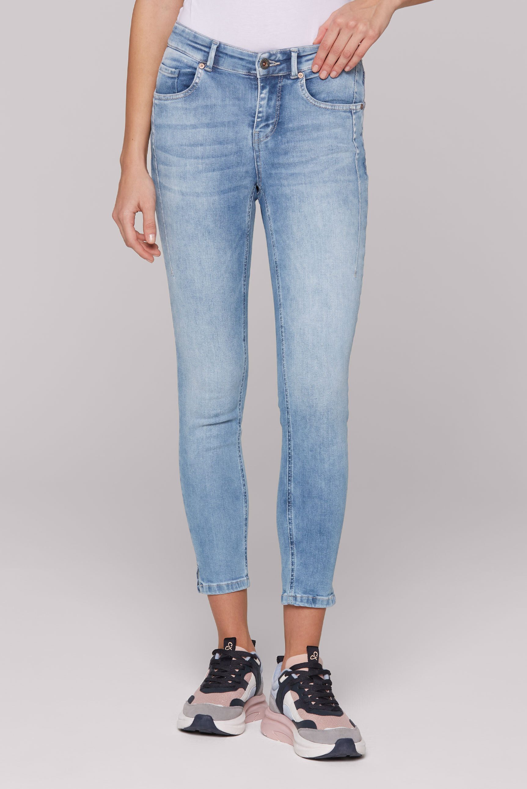 SOCCX Slim-fit-Jeans mit normaler Leibhöhe