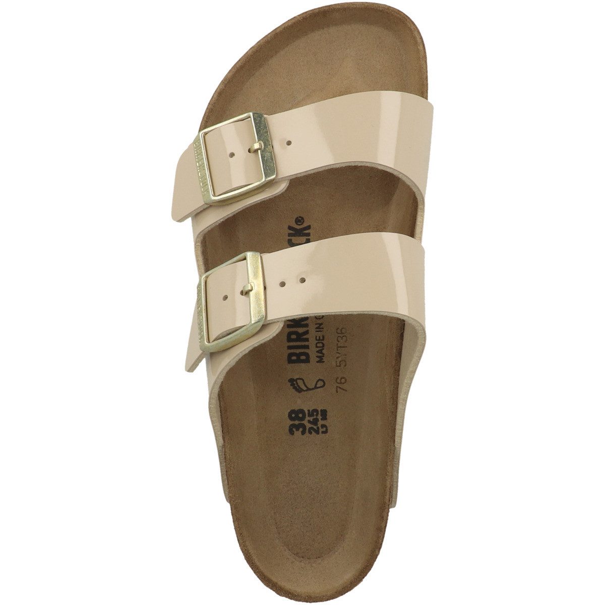 Birkenstock Arizona Birko-Flor Patent normal Damen Sandale Sandaletten, Sommerschuhe, Badeschuhe, Riemchen, Schlappen