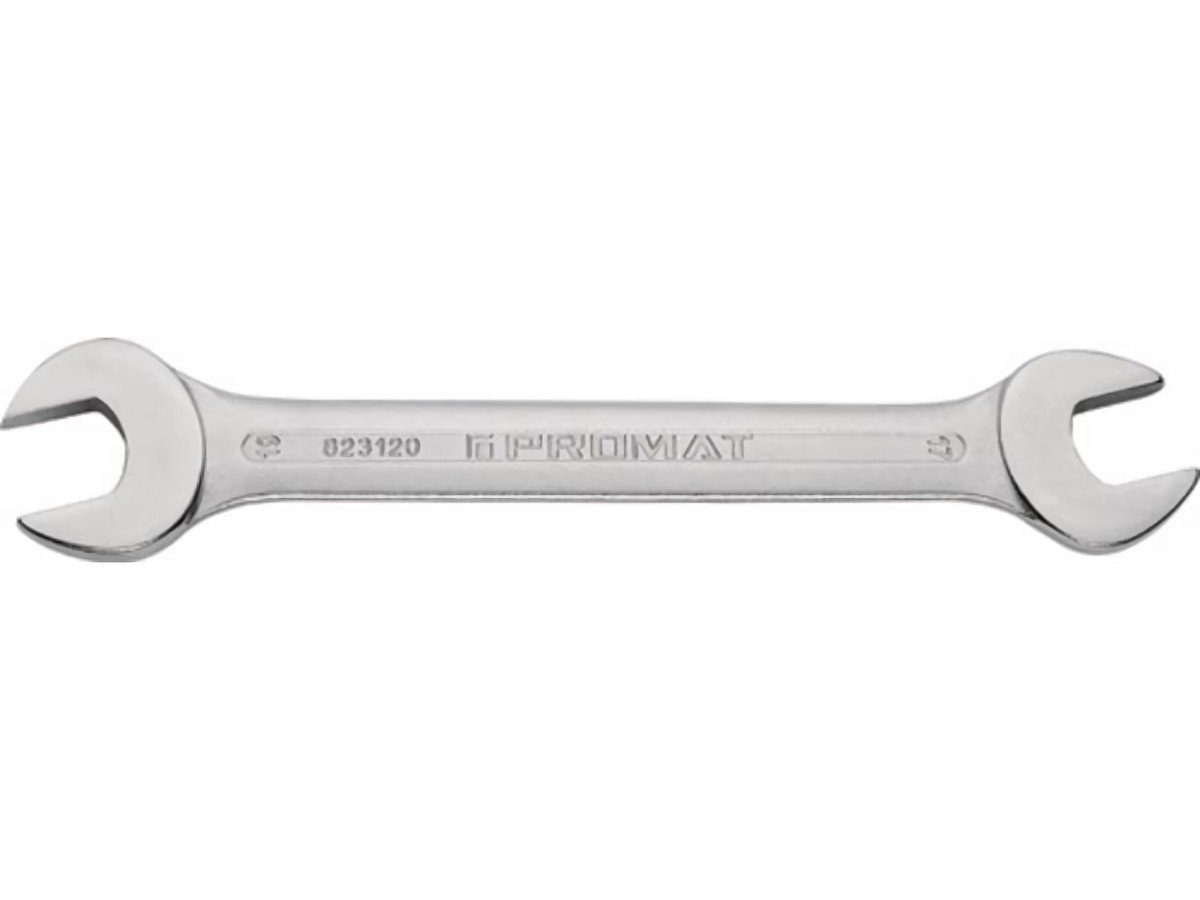 PROMAT Maulschlüssel PROMAT Doppelmaulschlüssel 14 x 15 mm Länge 186 mm verchromt