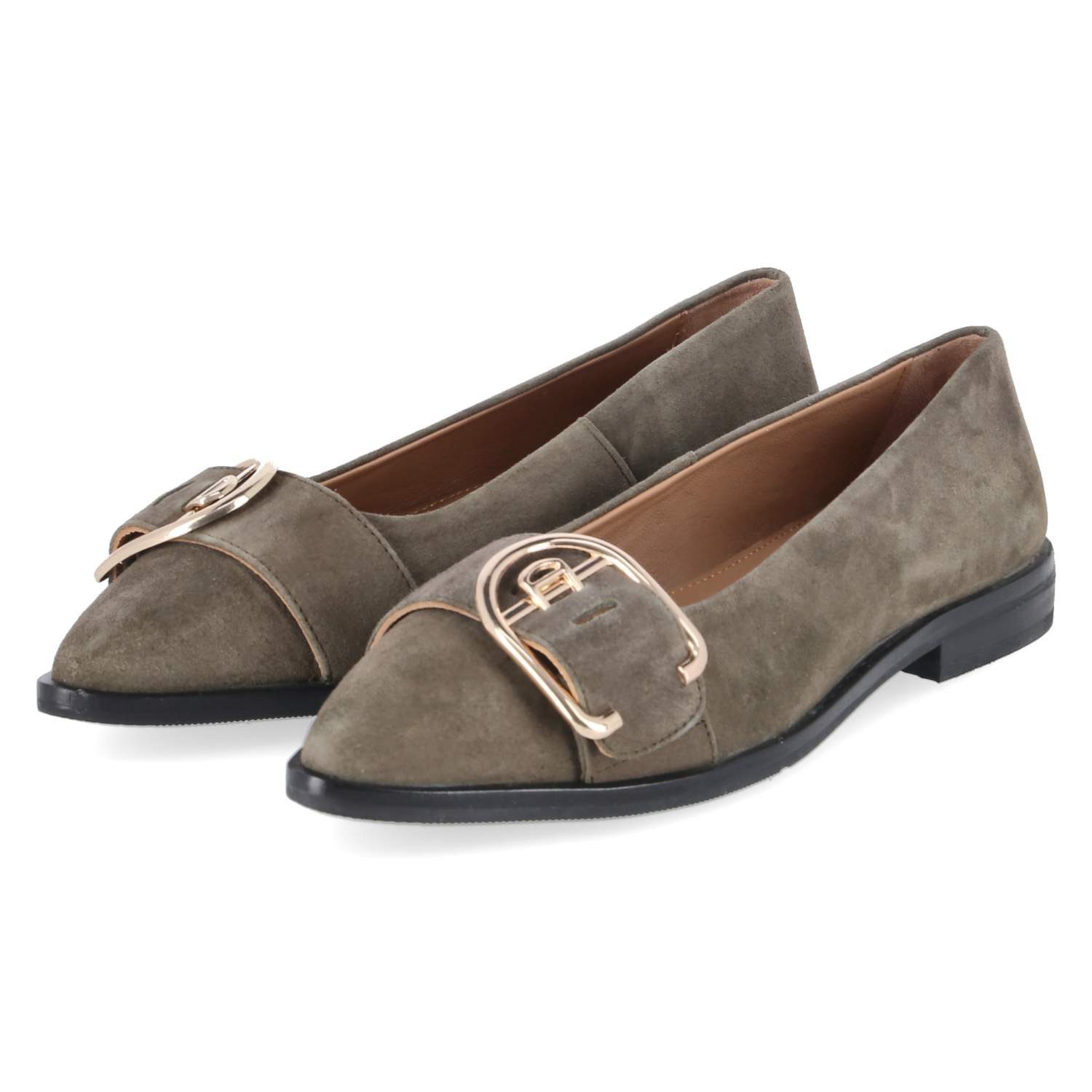 Copenhagen Studios Copenhagen Shoes CS8921-099 Army Damen Rauleder gruen Ballerina